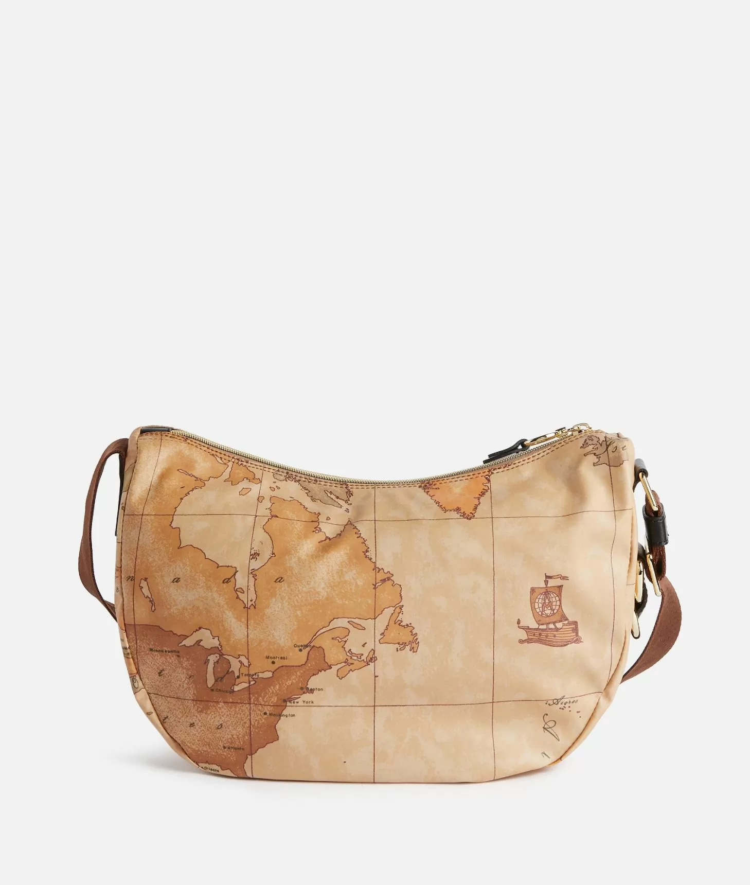 Alviero Martini 1a Classe Social Soft Tracolla A Mezzaluna Media Nera