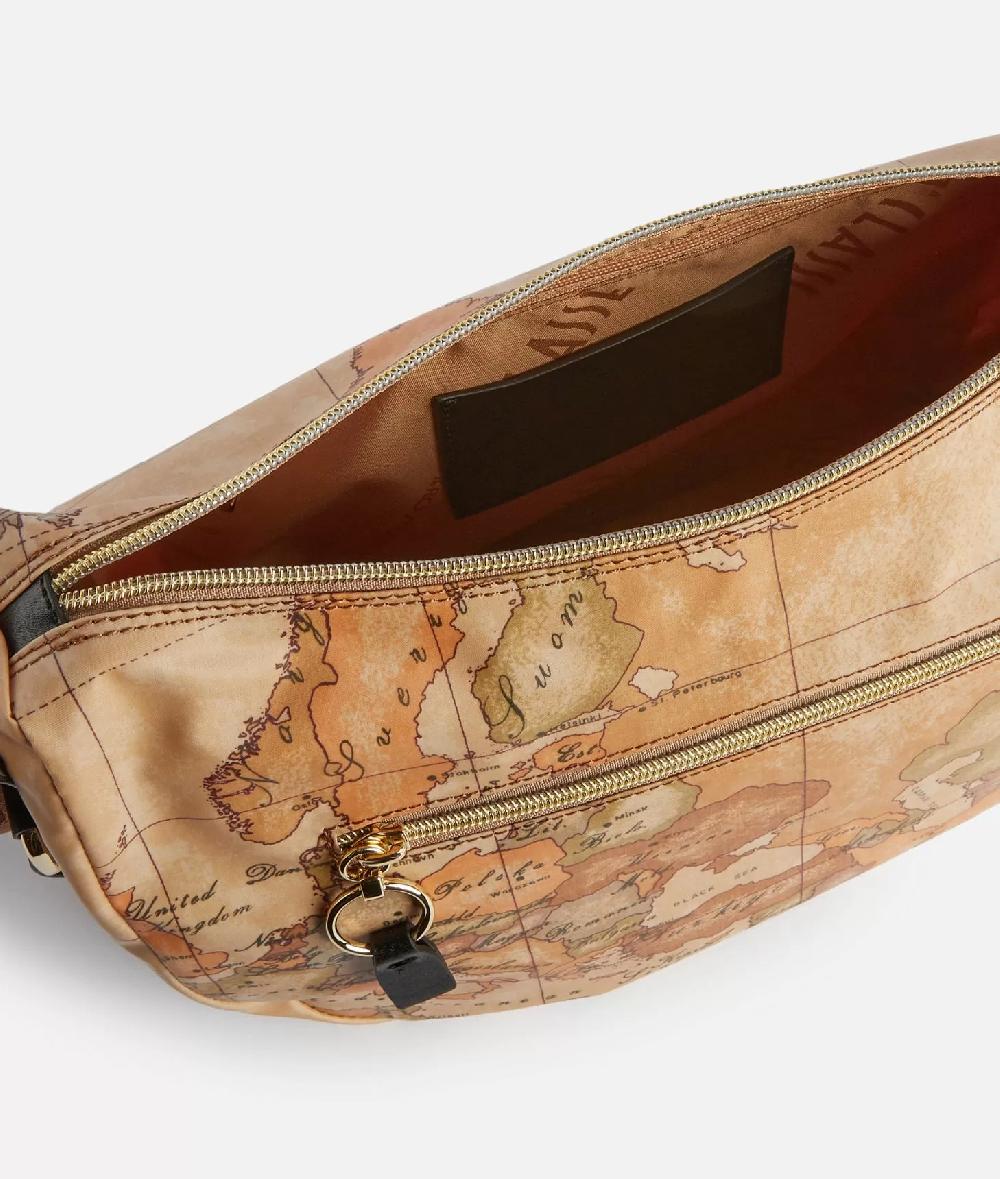 Alviero Martini 1a Classe Social Soft Tracolla A Mezzaluna Media Nera