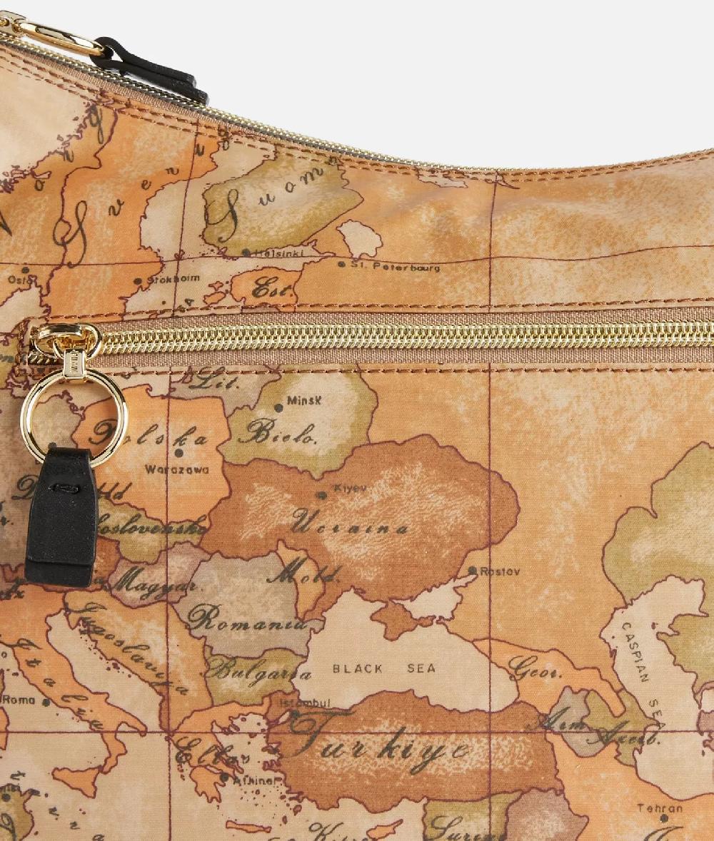 Alviero Martini 1a Classe Social Soft Tracolla A Mezzaluna Media Nera