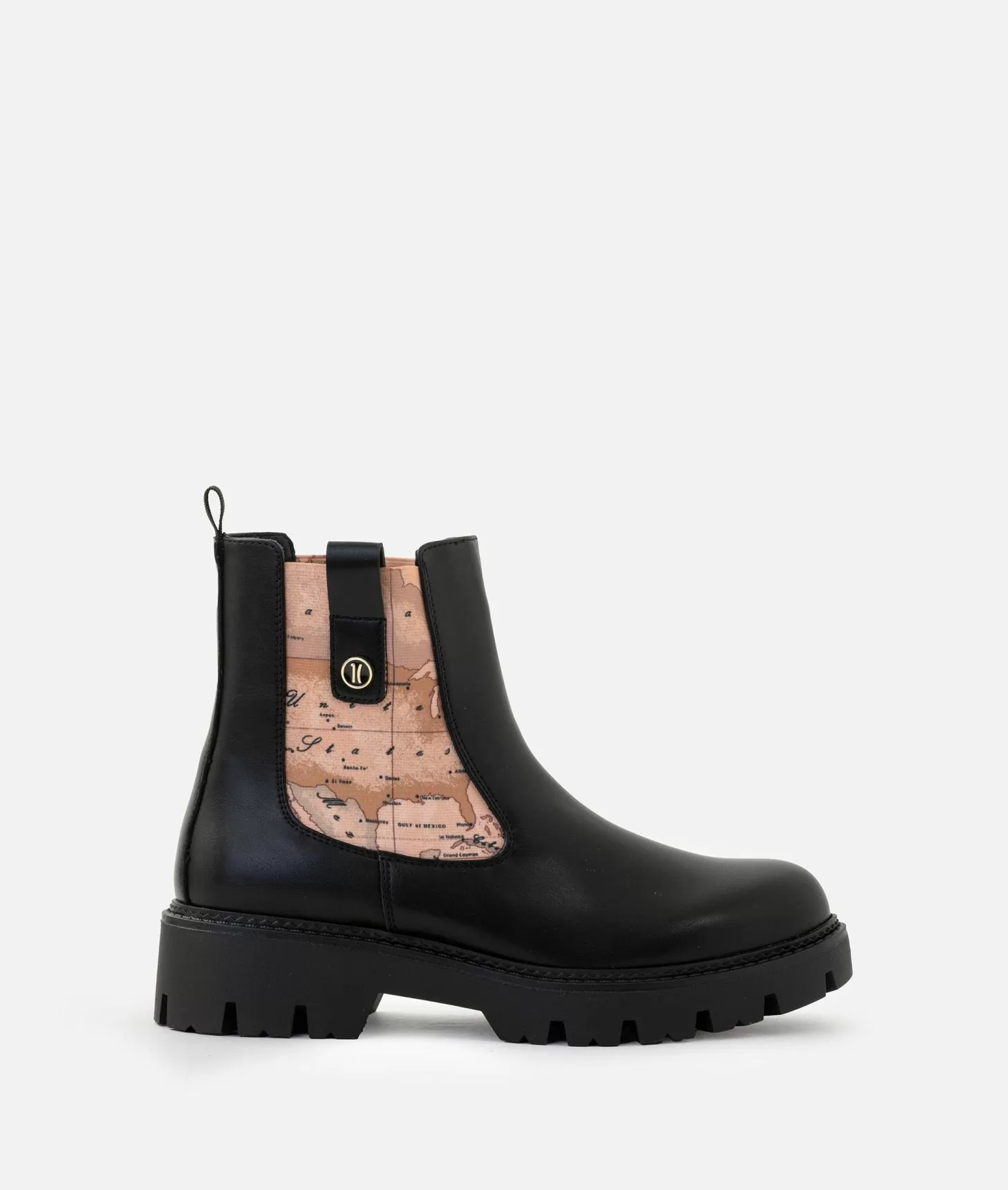 Alviero martini 1a classe Stivaletti beatles in eco nappa con bottoncino 1C Neri