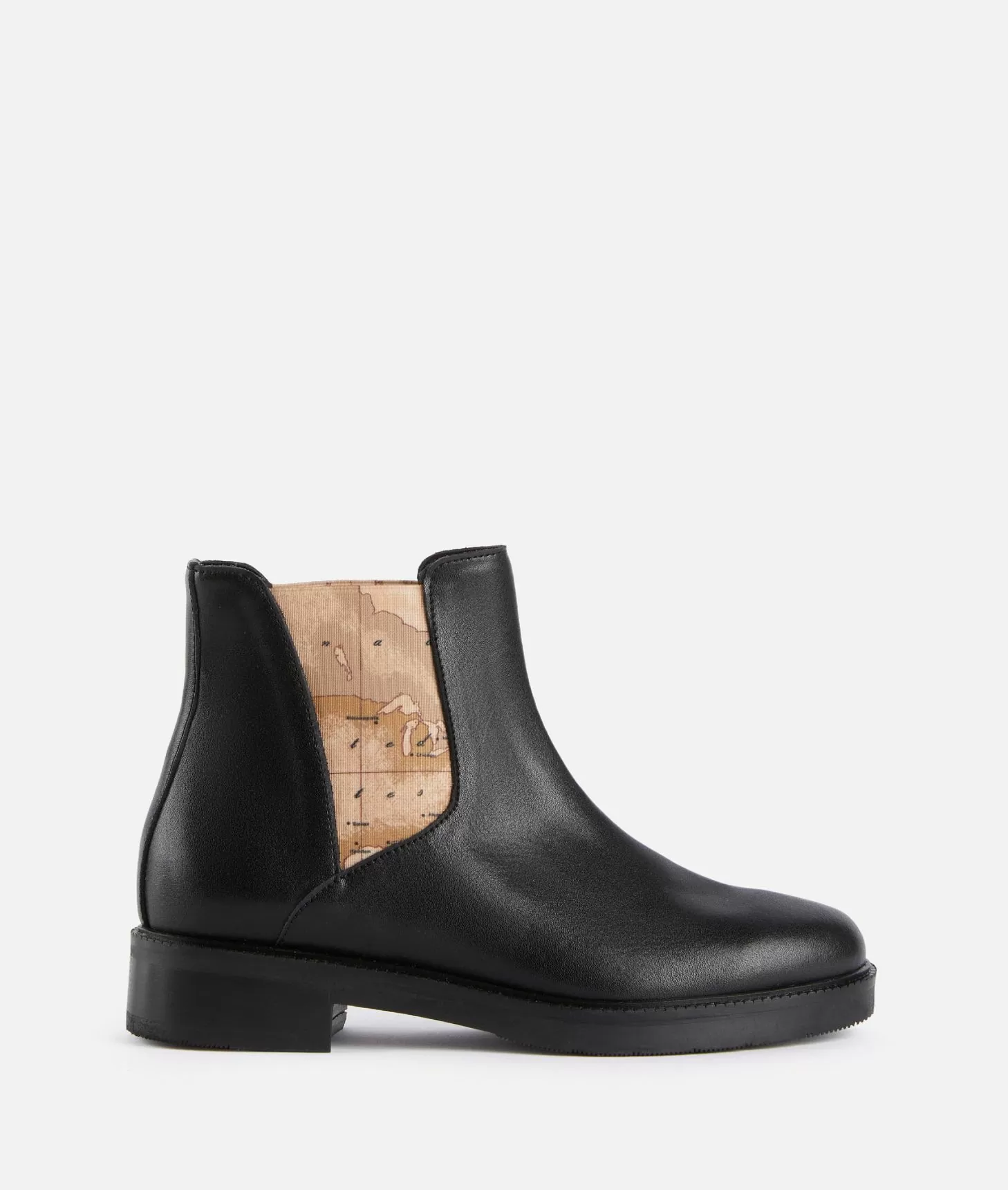 Alviero martini 1a classe Stivaletti beatles in pelle liscia con elastico Geo Classic Neri