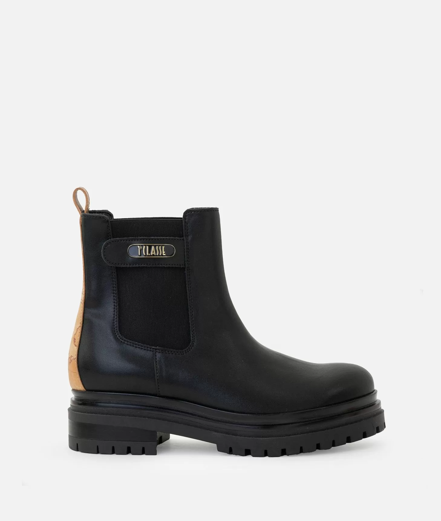 Alviero martini 1a classe Stivaletti beatles in pelle liscia con placchetta 1ᴬ Classe Neri