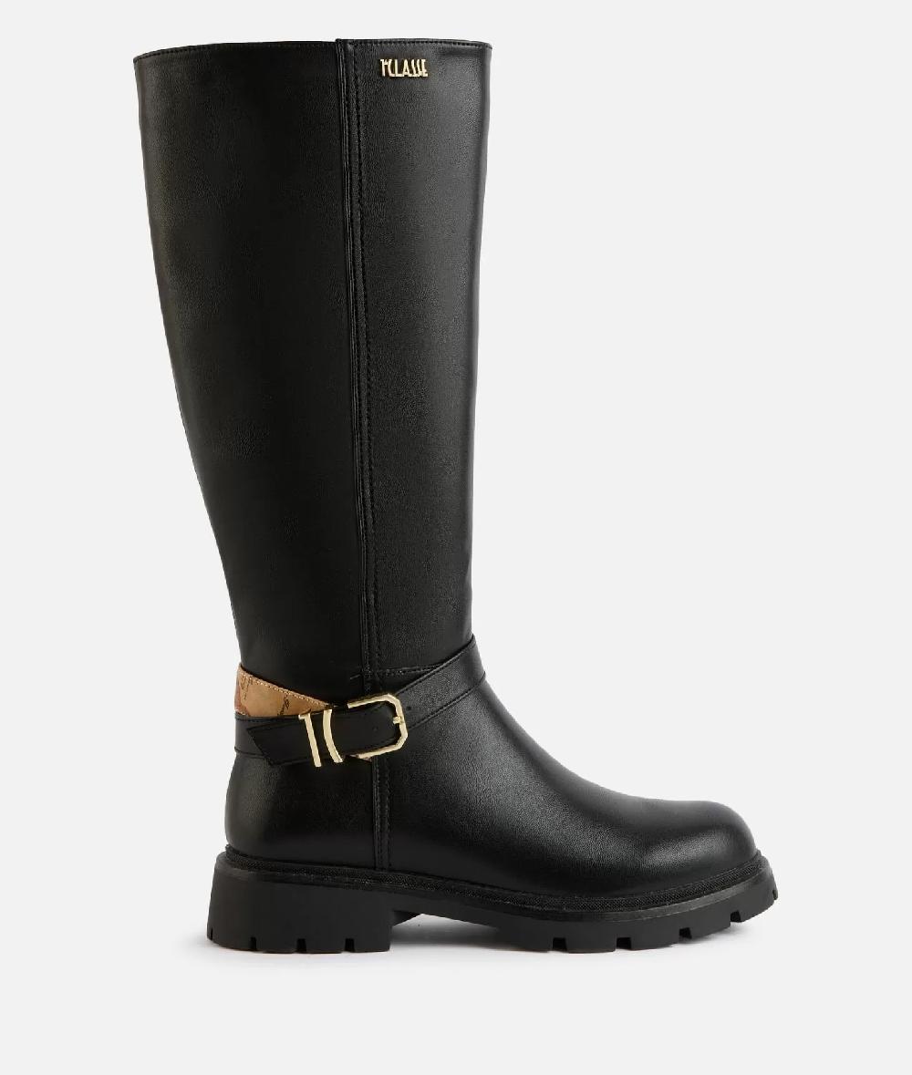 Alviero martini 1a classe Stivali in eco nappa liscia con fibbia 1C Neri