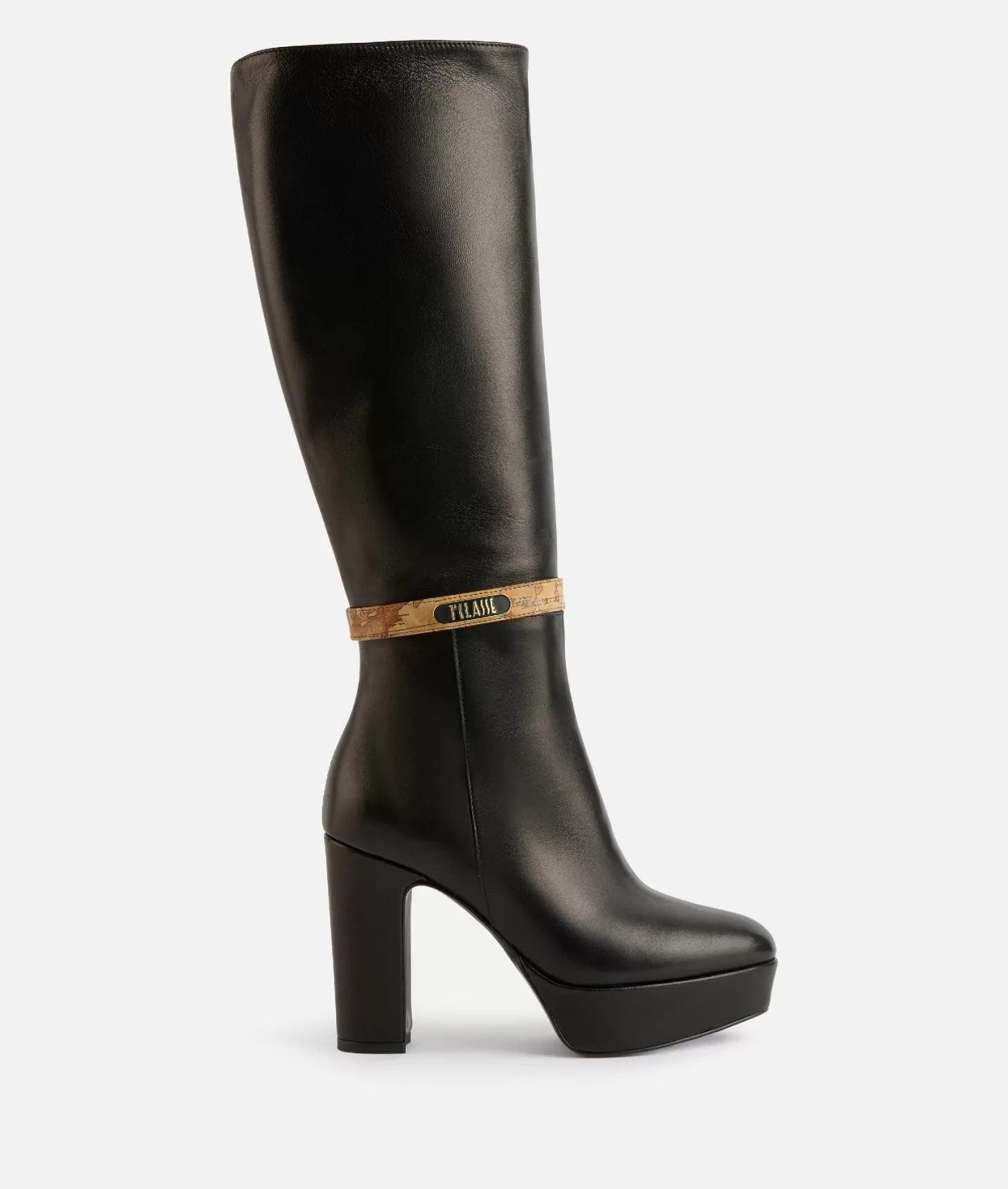 Alviero martini 1a classe Stivali in nappa liscia con tacco e placchetta 1ᴬ Classe Neri