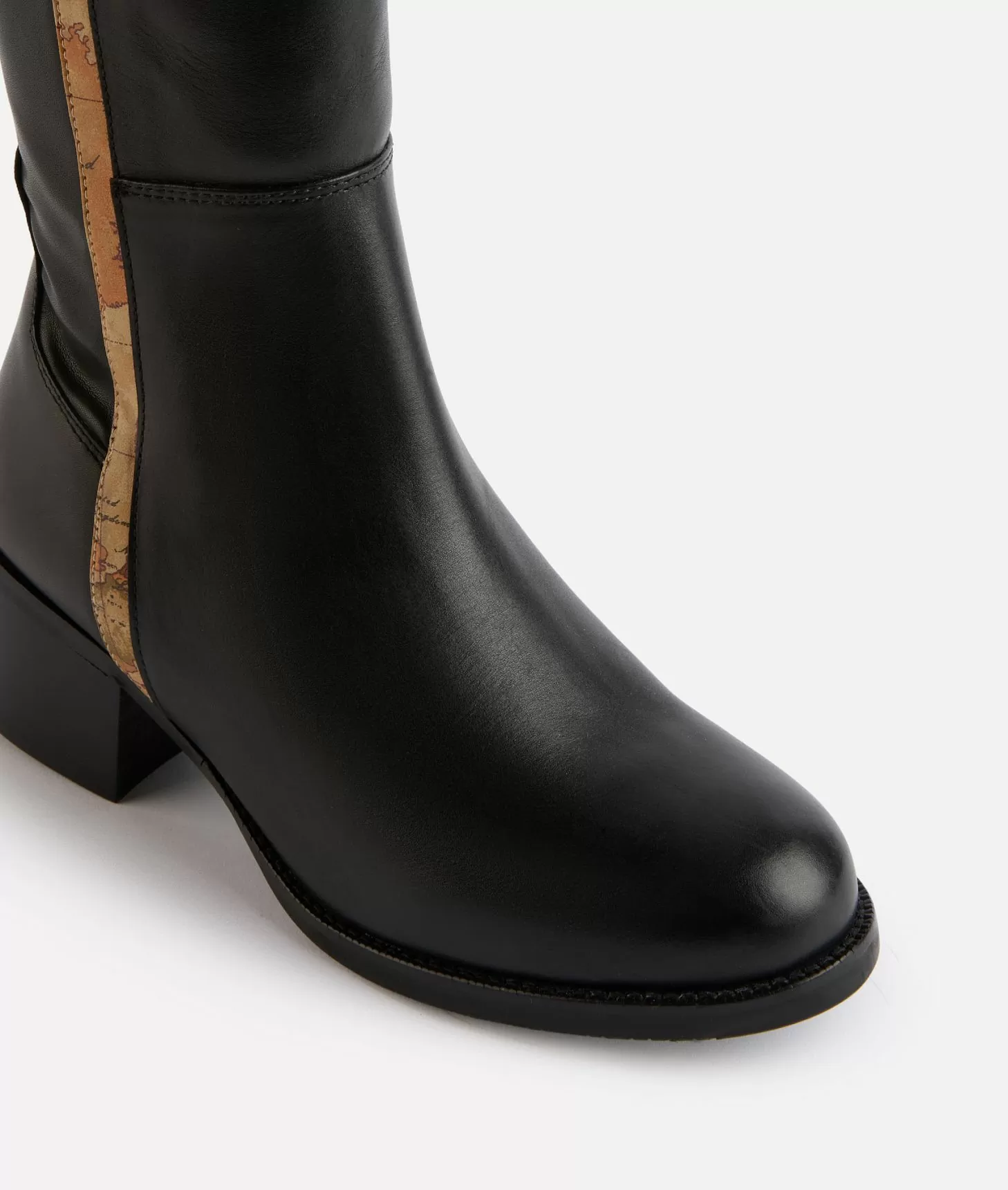 Alviero Martini 1a Classe Stivali In Pelle Liscia Con Placchetta Logata 1ᴬ Classe Neri