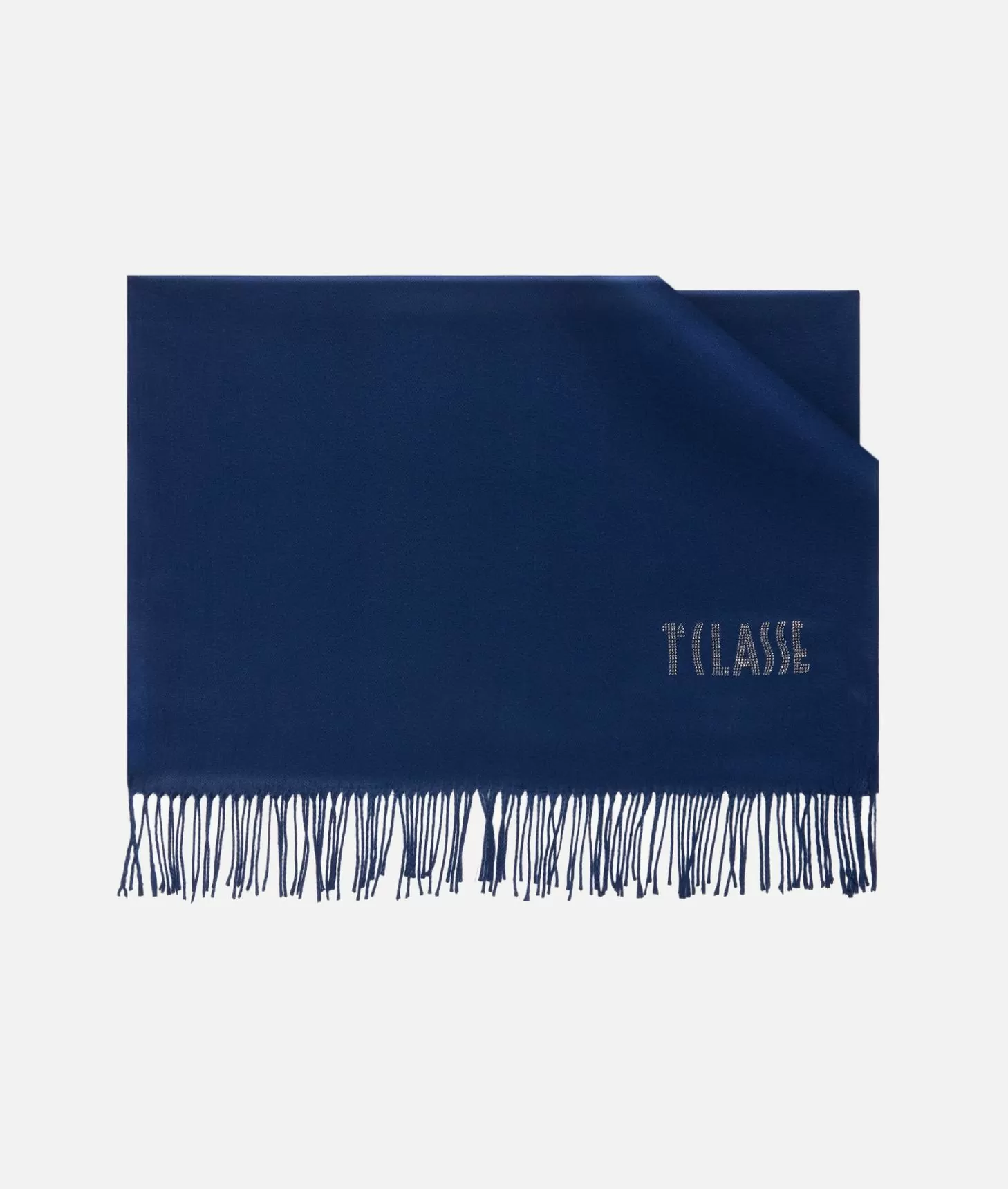 Alviero martini 1a classe Stola con logo in strass 72x175 Blu Navy