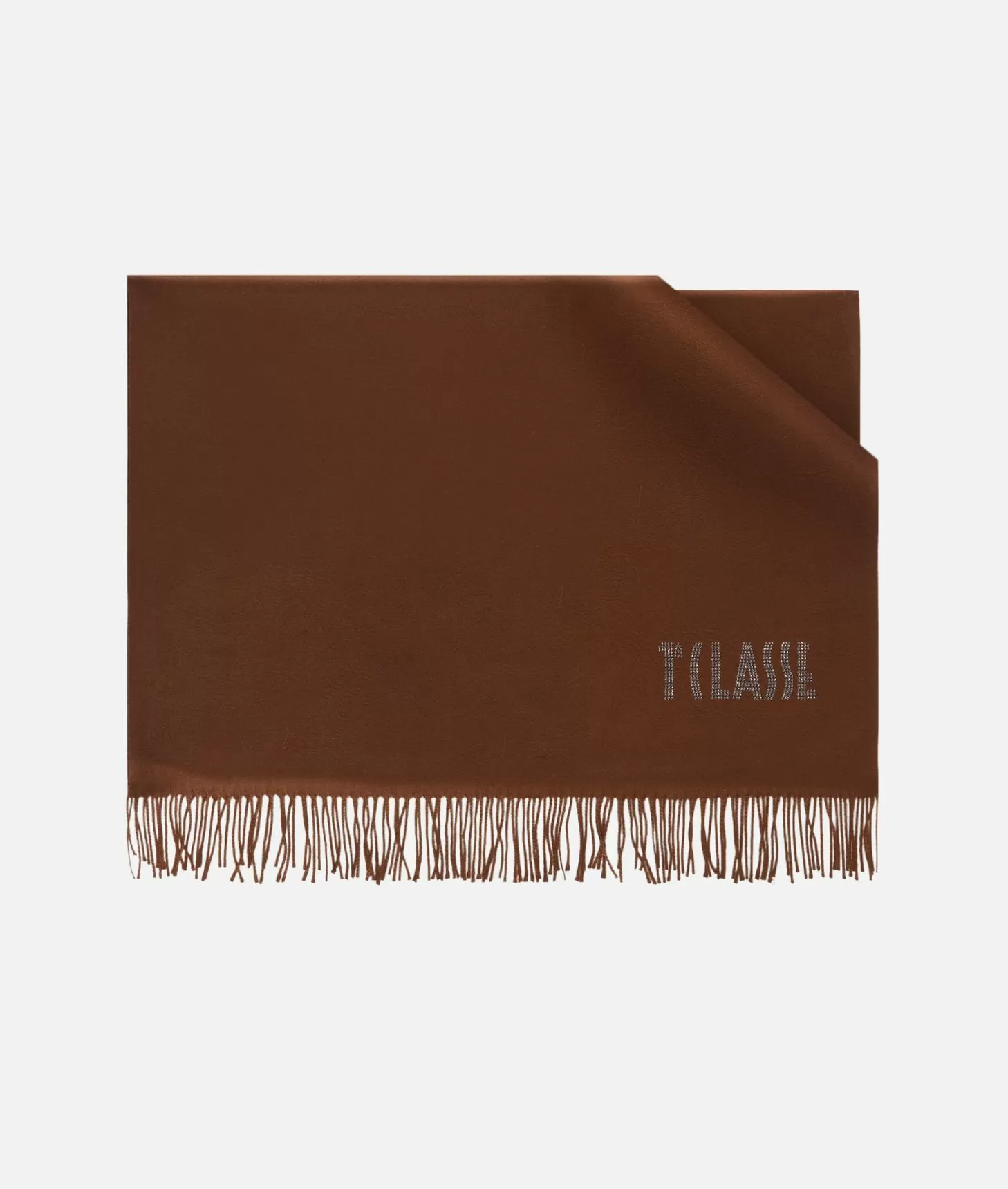 Alviero martini 1a classe Stola con logo in strass 72x175 Cioccolato