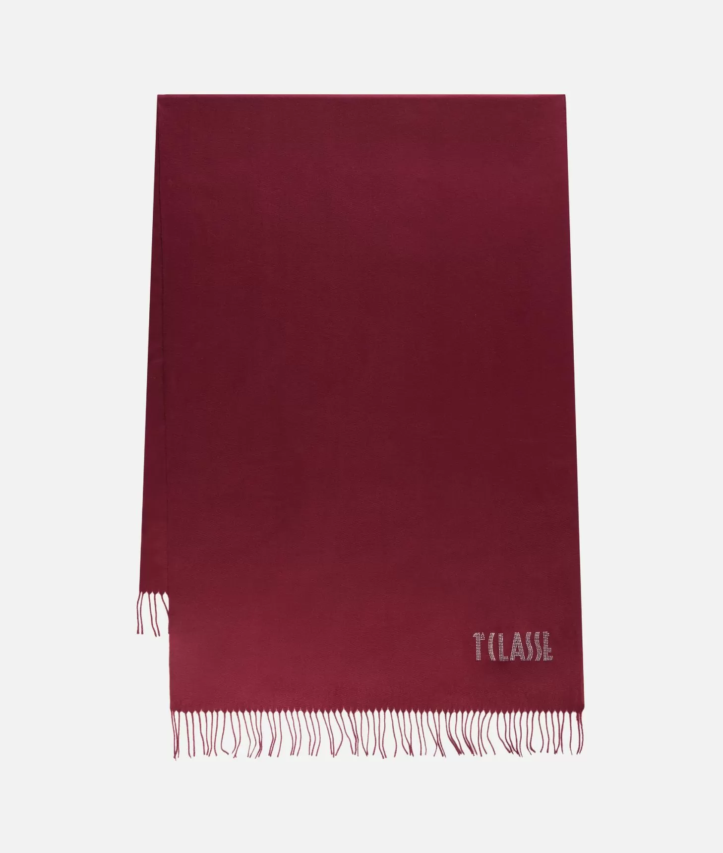 Alviero Martini 1a Classe Stola Con Logo In Strass 72x175 Lampone