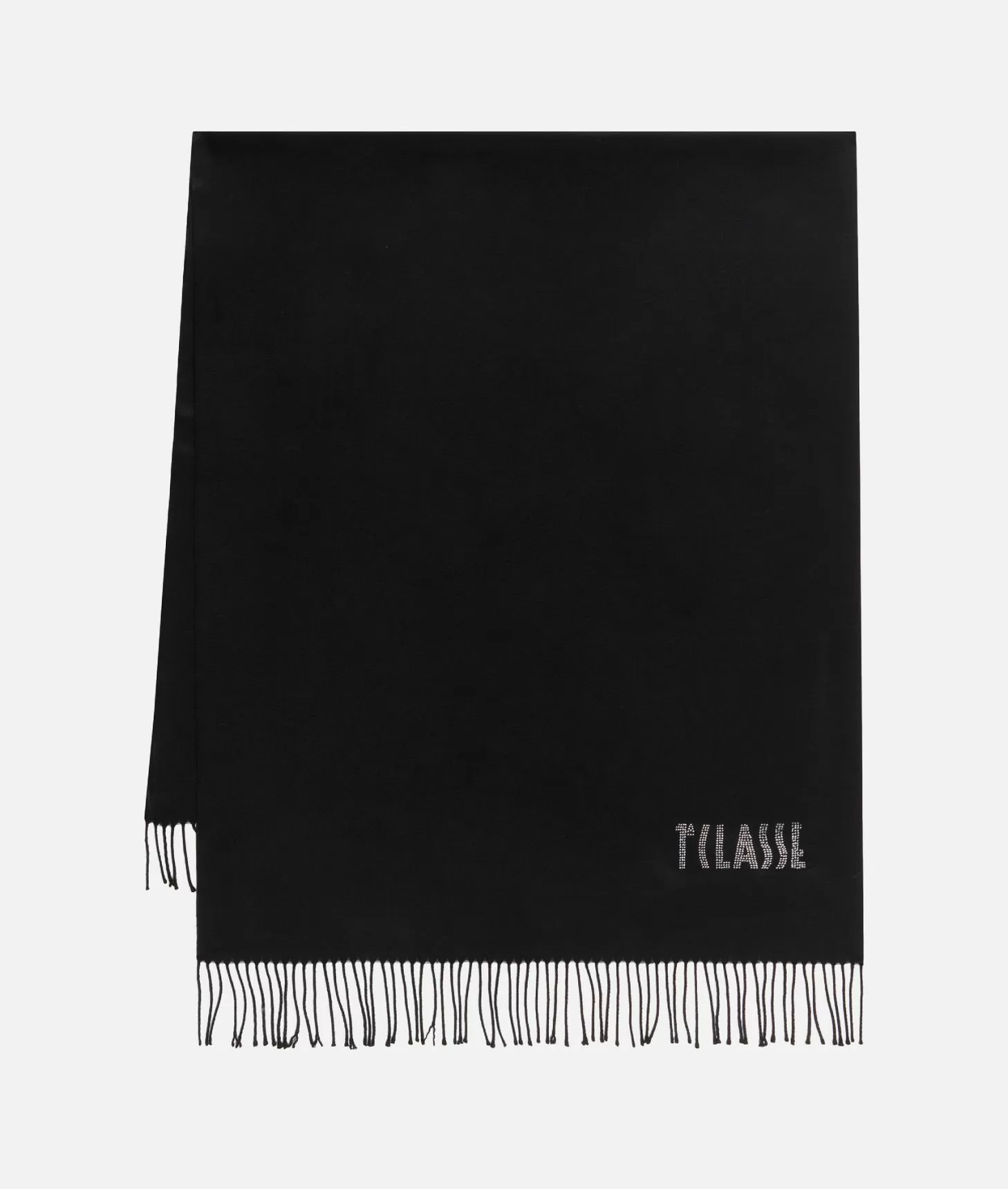 Alviero Martini 1a Classe Stola Con Logo In Strass 72x175 Nera