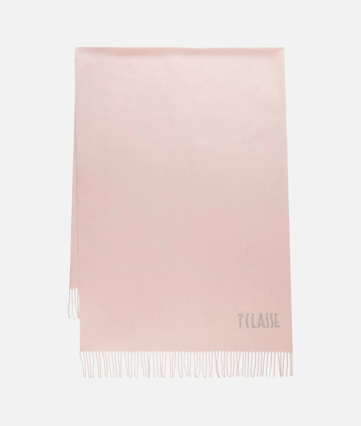 Alviero Martini 1a Classe Stola Con Logo In Strass 72x175 Rosa Cipria