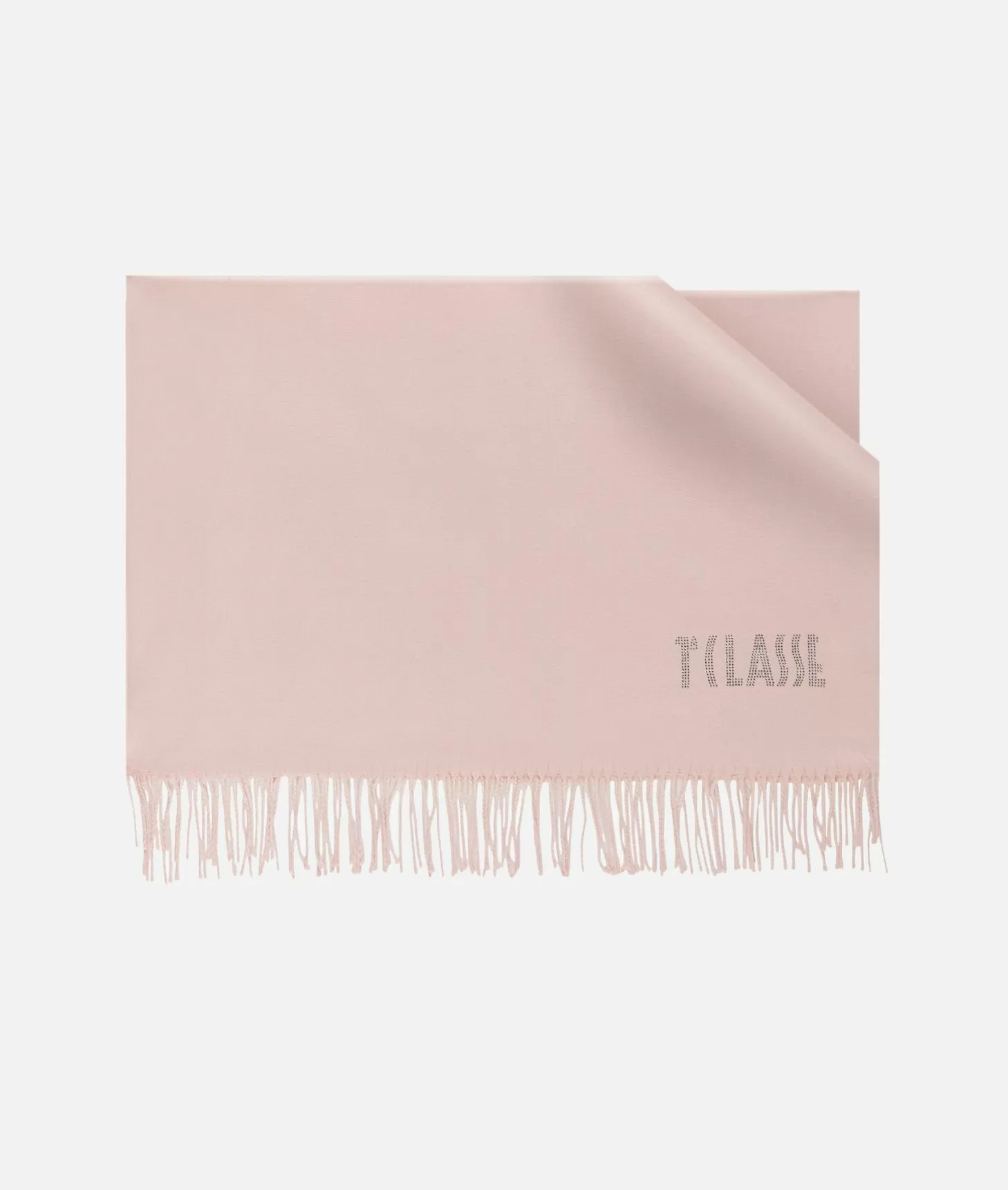 Alviero martini 1a classe Stola con logo in strass 72x175 Rosa Cipria