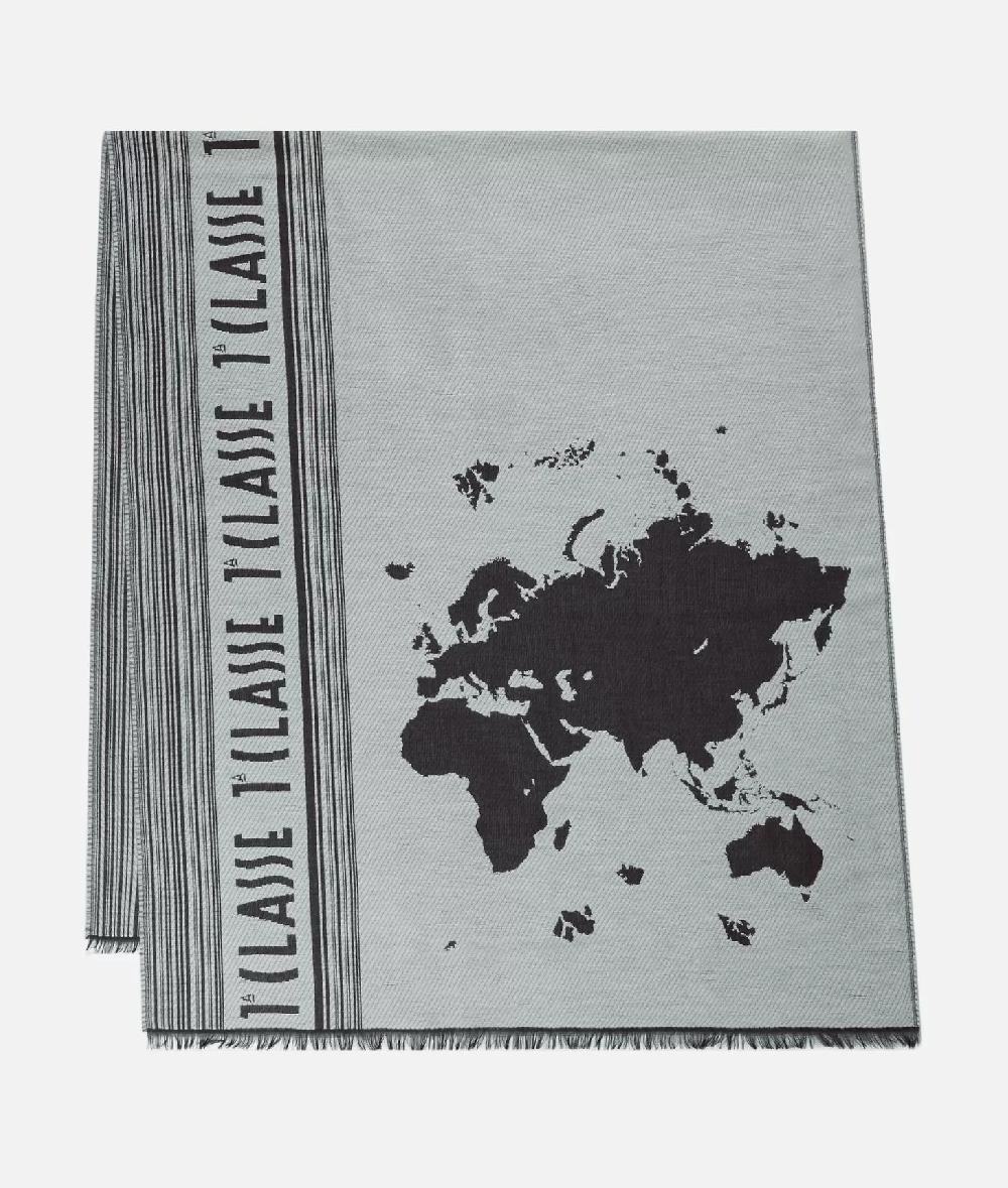 Alviero Martini 1a Classe Stola Geo Pieno Con Logo 80x180 Grigio Medio