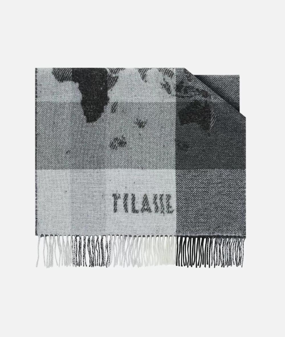 Alviero martini 1a classe Stola Geo Pieno in misto lana 50x180 Grigio City