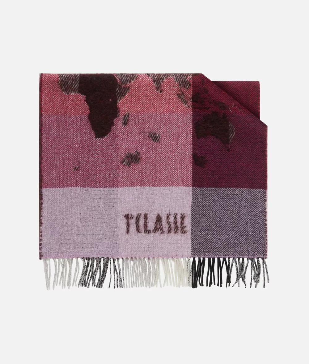 Alviero martini 1a classe Stola Geo Pieno in misto lana 50x180 Rosa Boreale