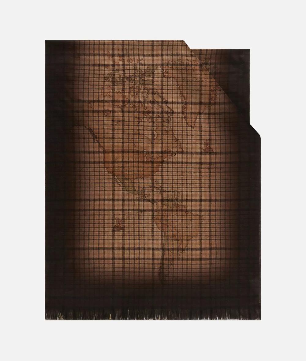 Alviero martini 1a classe Stola Geo Tartan 65x190 Testa di Moro