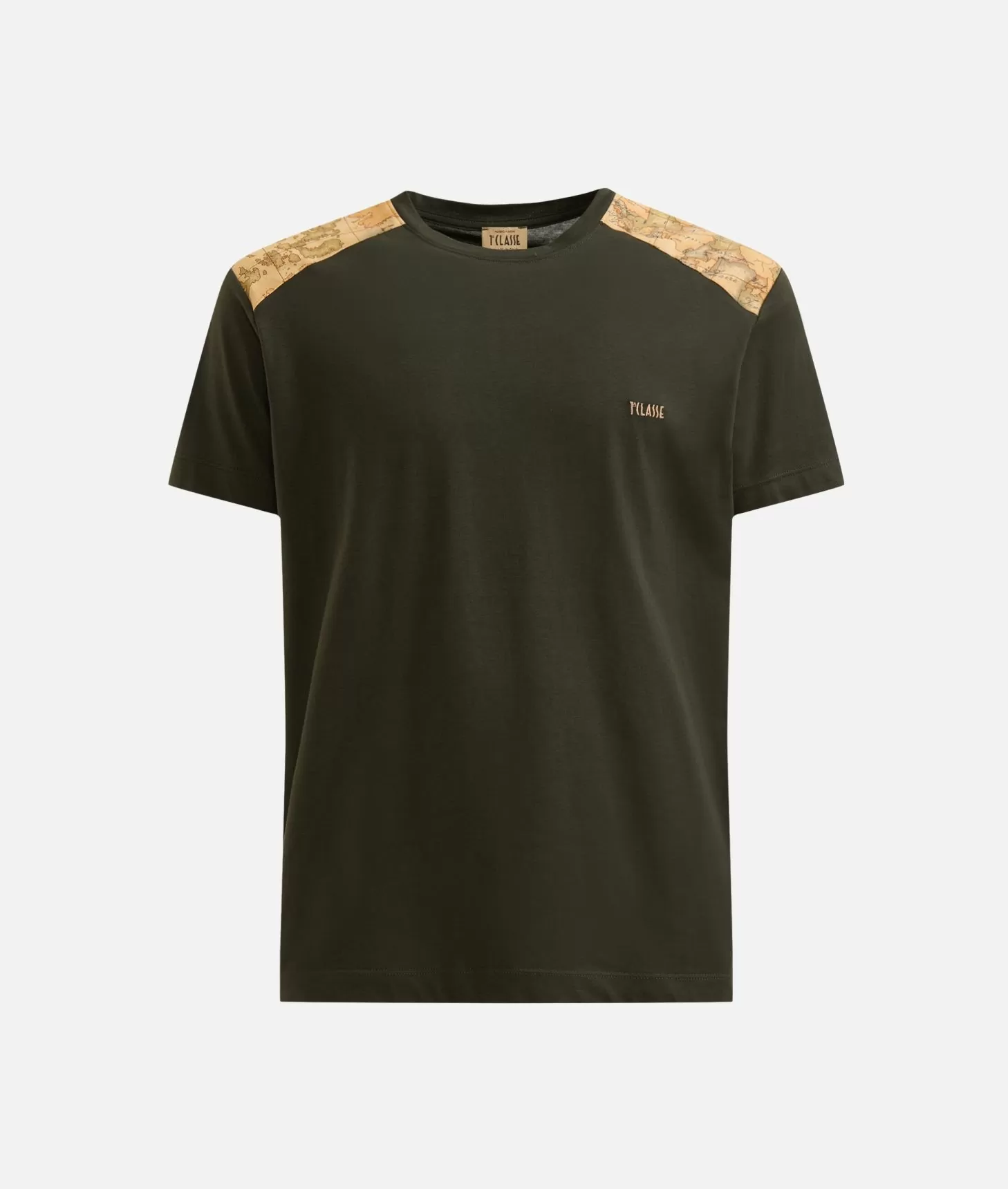 Alviero Martini 1a Classe T-shirt In Cotone Con Dettagli Spalle Verde Militare