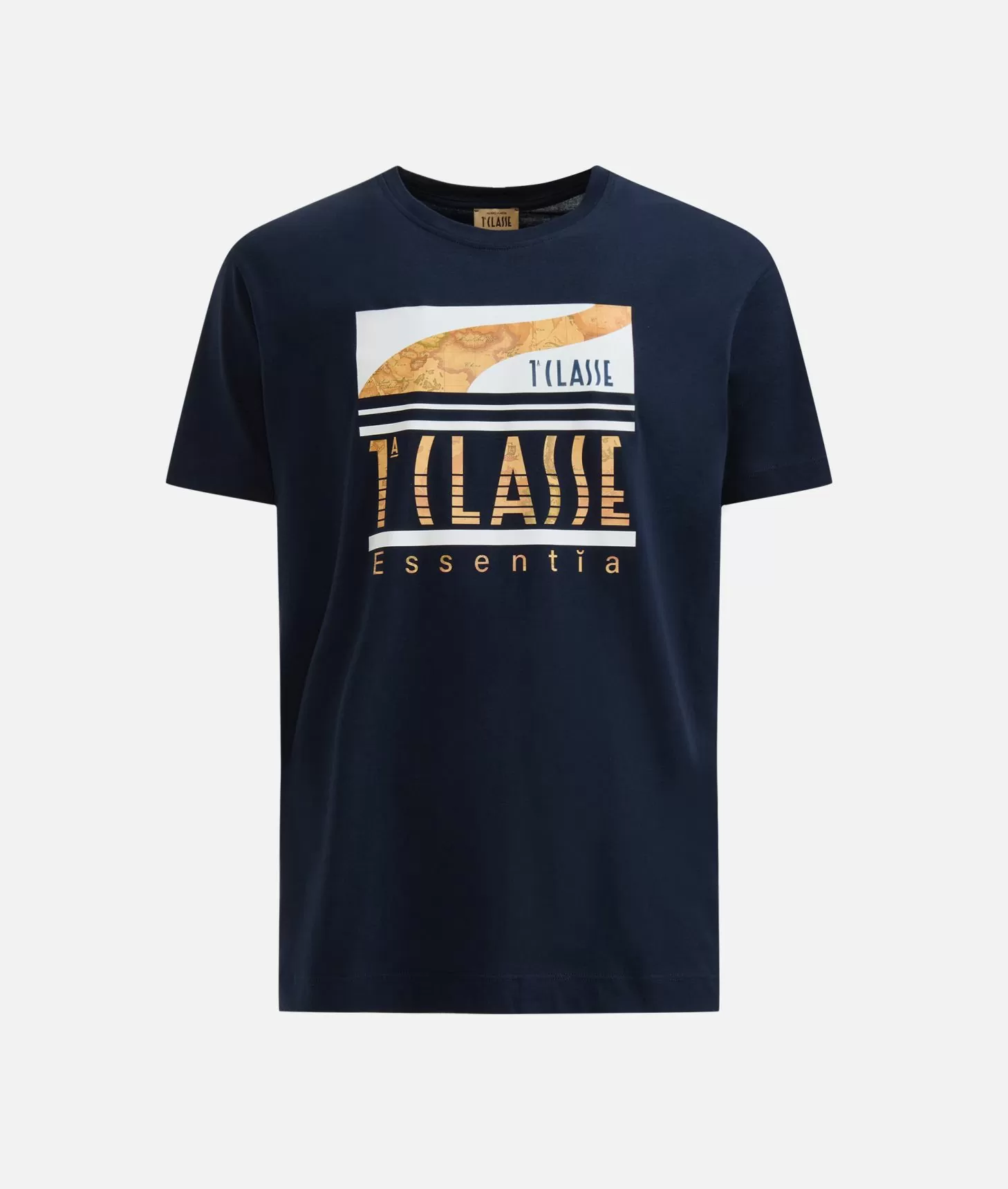 Alviero Martini 1a Classe T-shirt In Cotone Con Logo 1ᴬ Classe Essentia Blu Navy