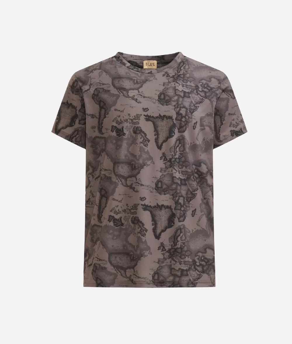 Alviero Martini 1a Classe T-shirt Stampa Geo Military Verde