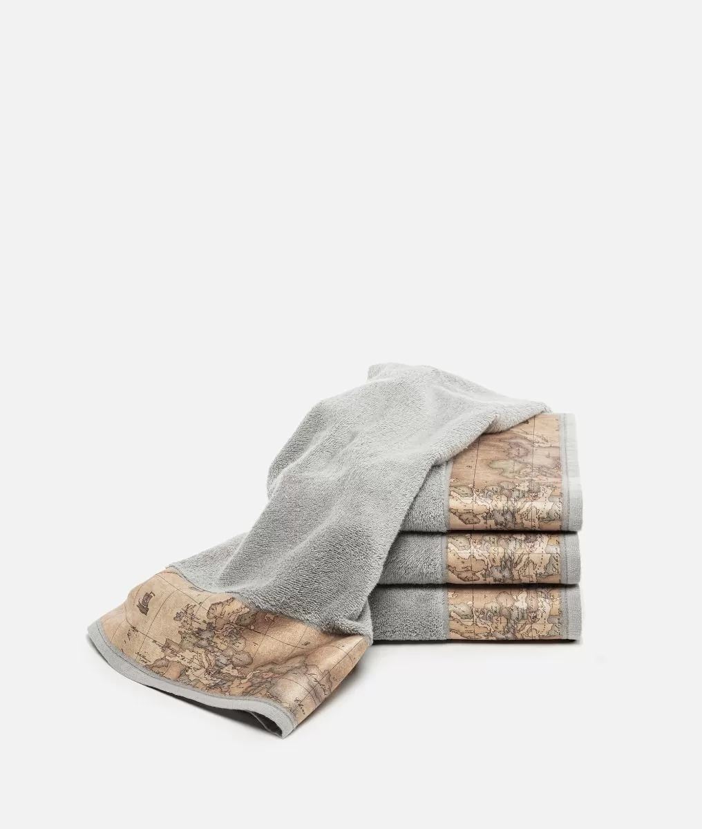 Alviero martini 1a classe Telo bagno in spugna di cotone Grigio