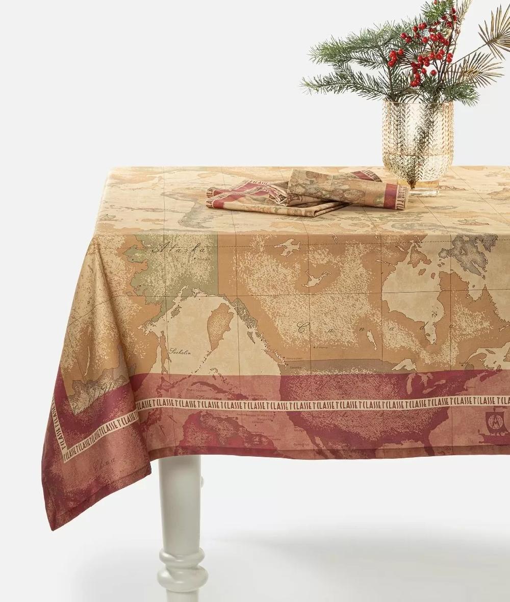 Alviero martini 1a classe Tovaglia stampa Geo Classic Rossa 150 cm x 180 cm