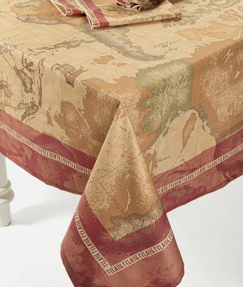 Alviero Martini 1a Classe Tovaglia Stampa Geo Classic Rossa 150 Cm X 280 Cm