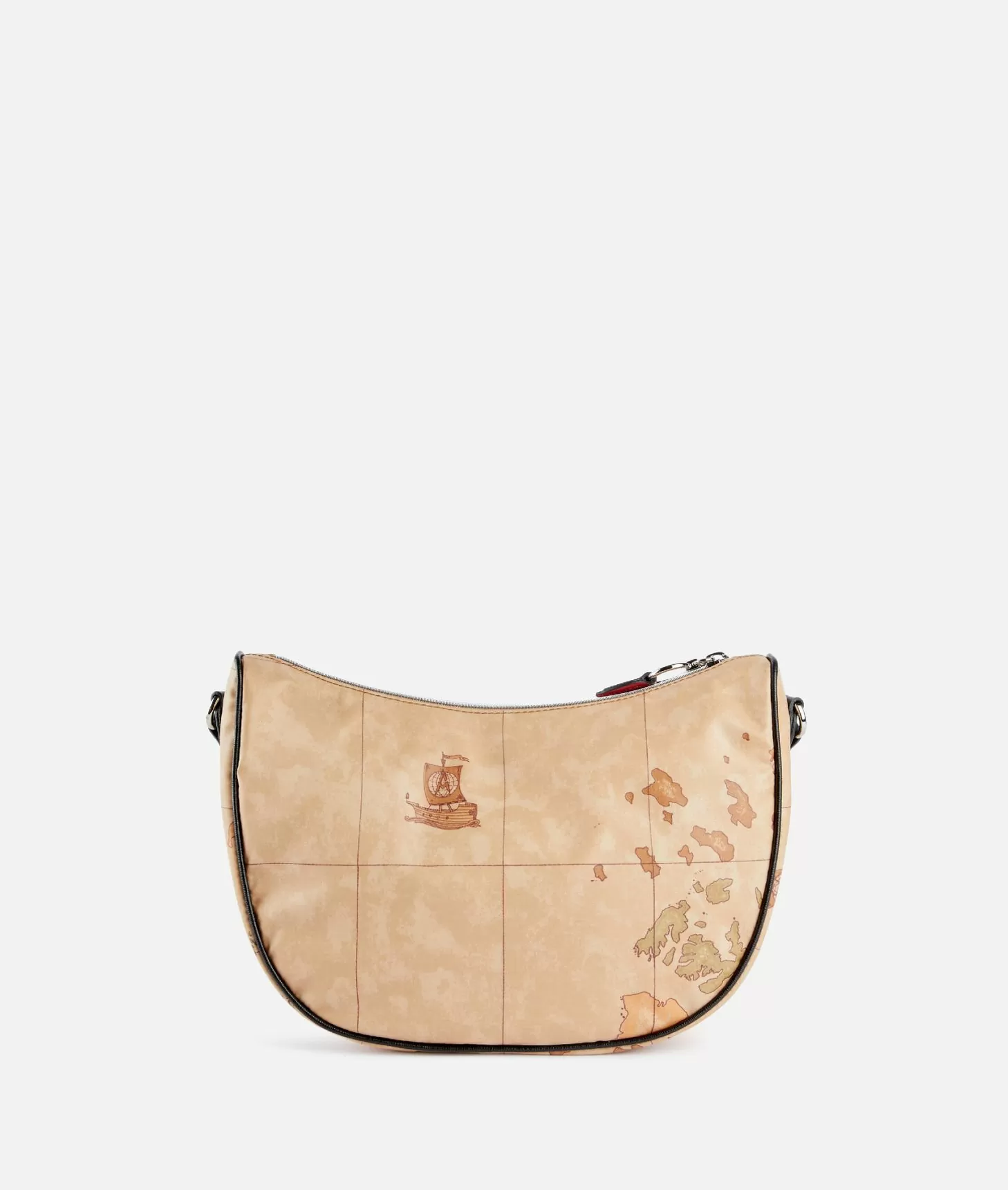 Alviero Martini 1a Classe Tracolla A Mezzaluna Donnavventura In Tessuto Soft Geo Classic