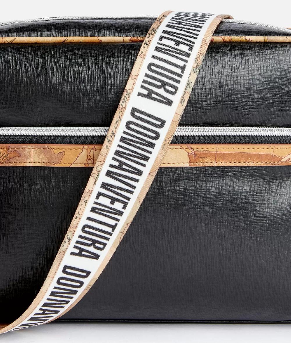 Alviero Martini 1a Classe Tracolla Reporter Donnavventura In Tessuto Saffiano Nera