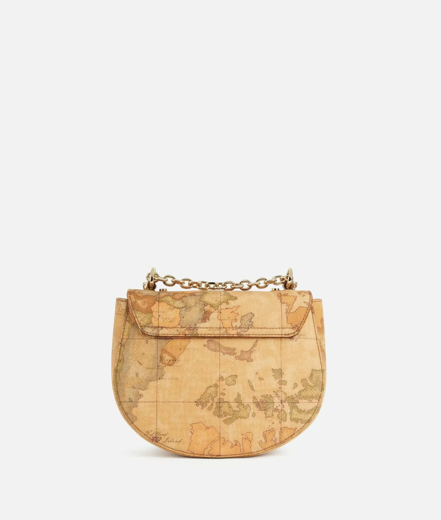 Alviero Martini 1a Classe Tracollina Tonda In Tessuto Stampa Geo Classic Naturale