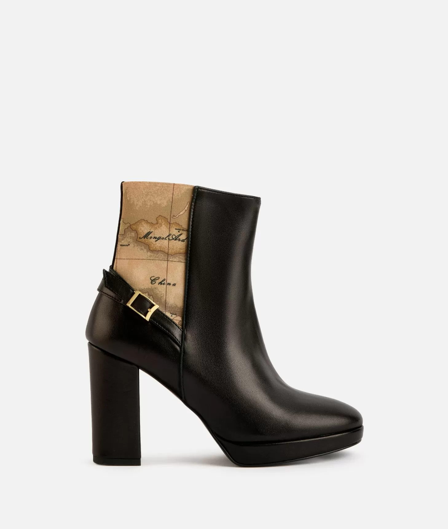 Alviero martini 1a classe Tronchetti alti in nappa liscia con elastico Geo Classic Neri