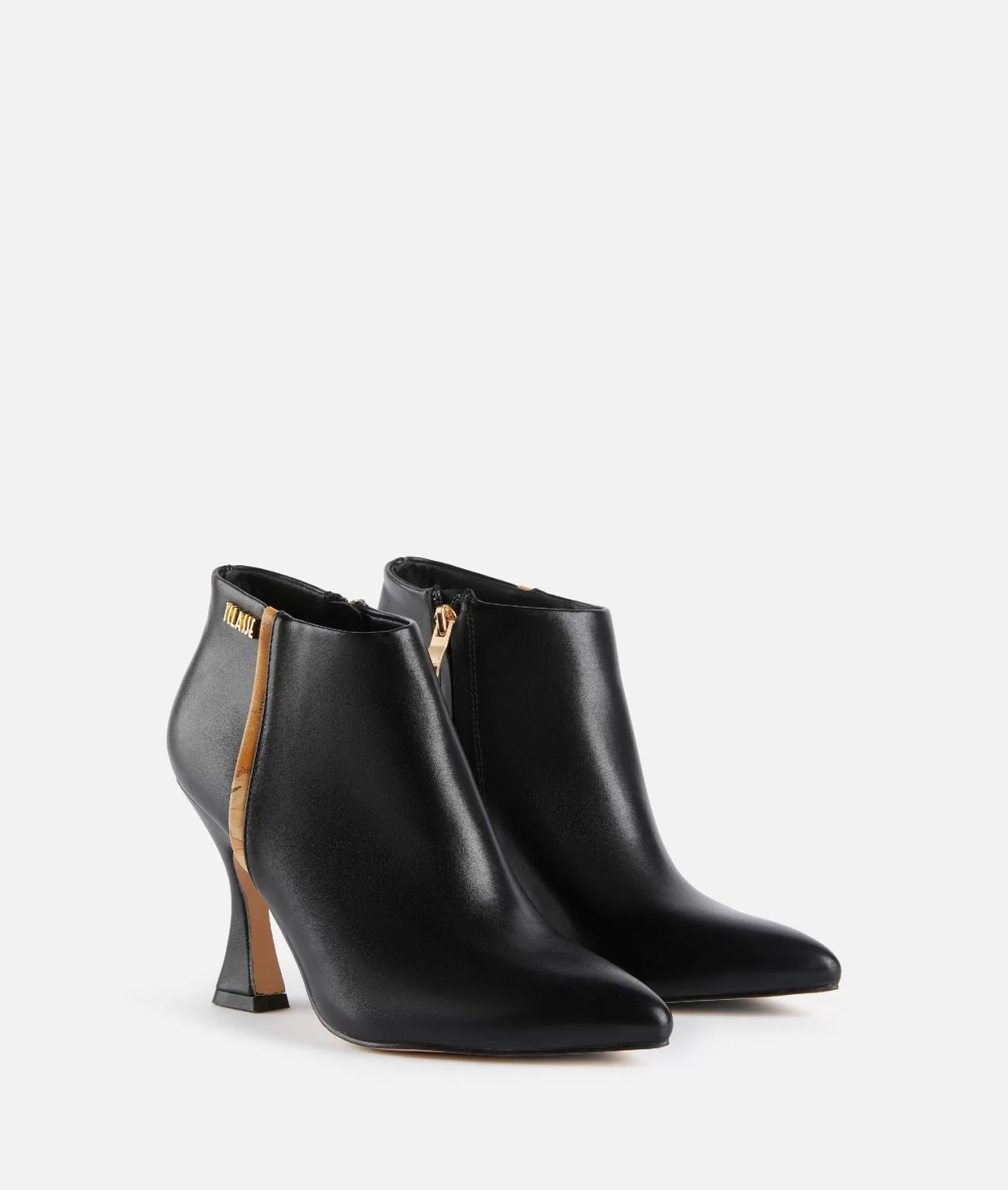 Alviero Martini 1a Classe Tronchetti In Eco Nappa Liscia Con Tacco E Logo 1ᴬ Classe Neri