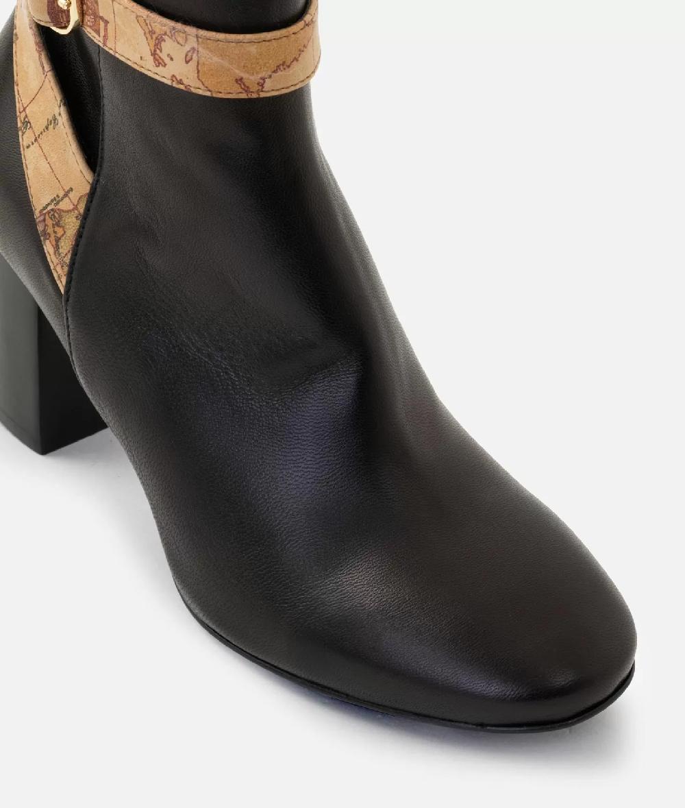 Alviero Martini 1a Classe Tronchetti In Nappa Liscia Con Cinturini Geo Classic Neri