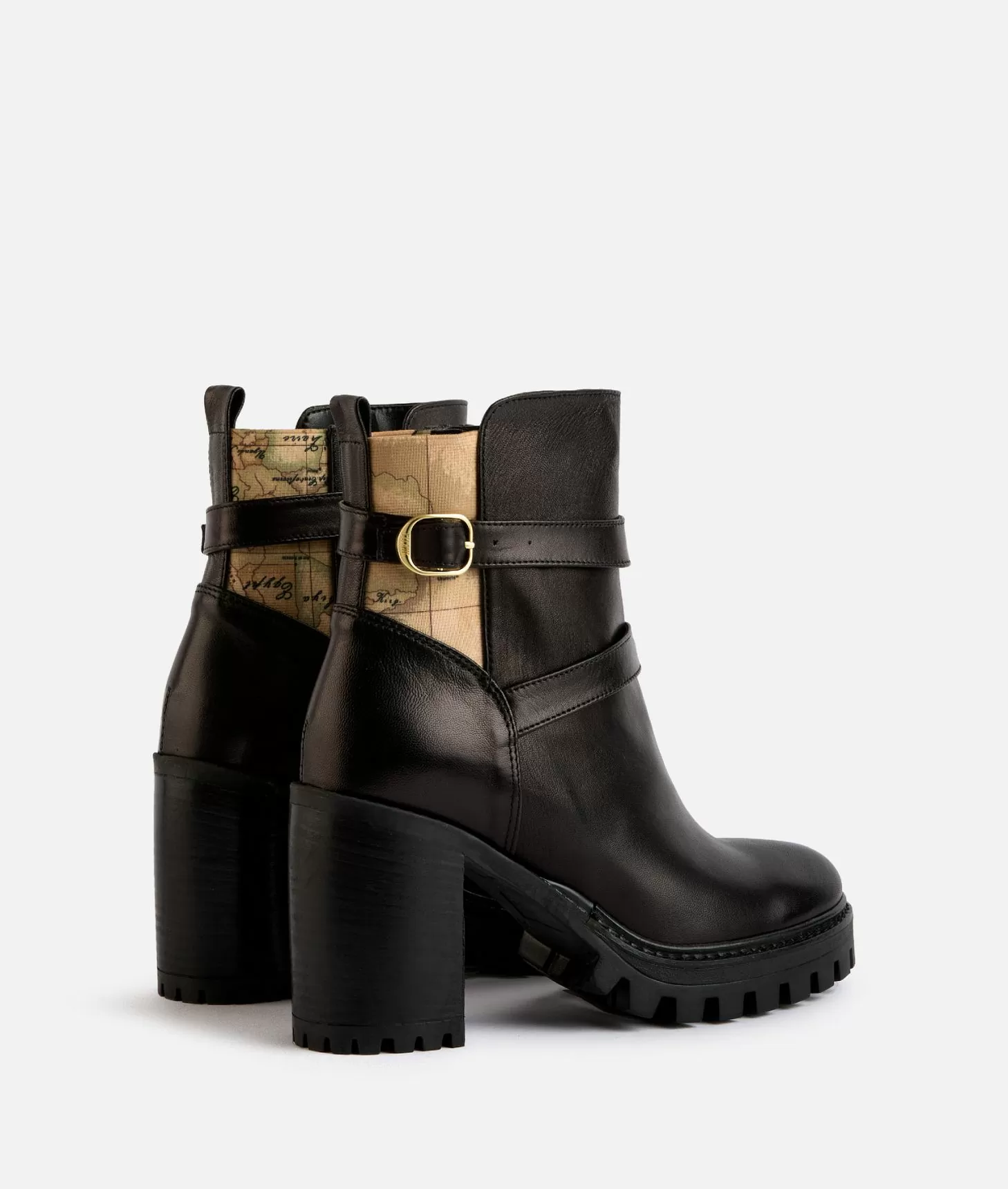 Alviero Martini 1a Classe Tronchetti In Nappa Liscia Con Elastici Geo Classic E Cinturini Neri