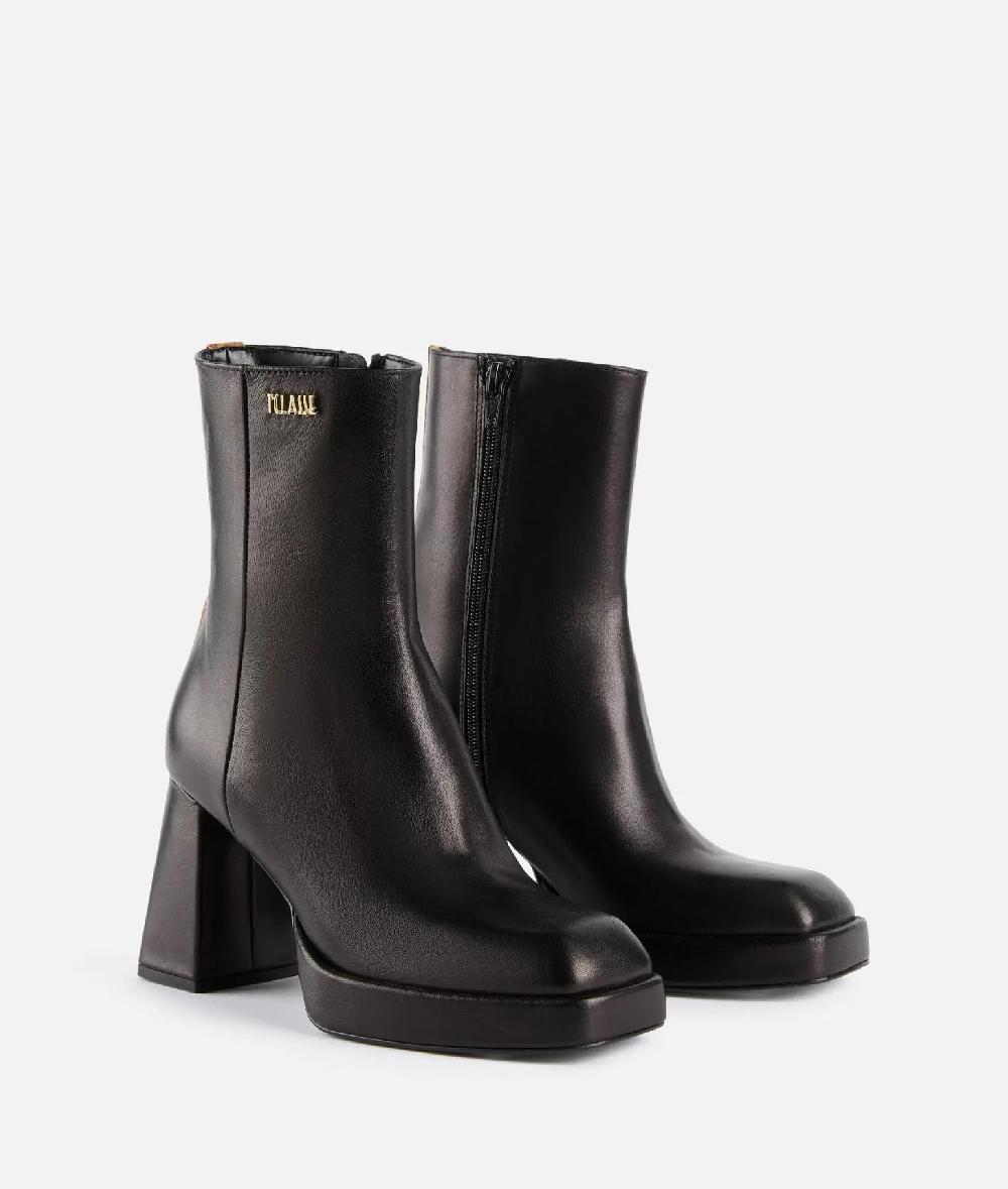 Alviero Martini 1a Classe Tronchetti In Nappa Liscia Con Plateau E Logo 1ᴬ Classe Neri