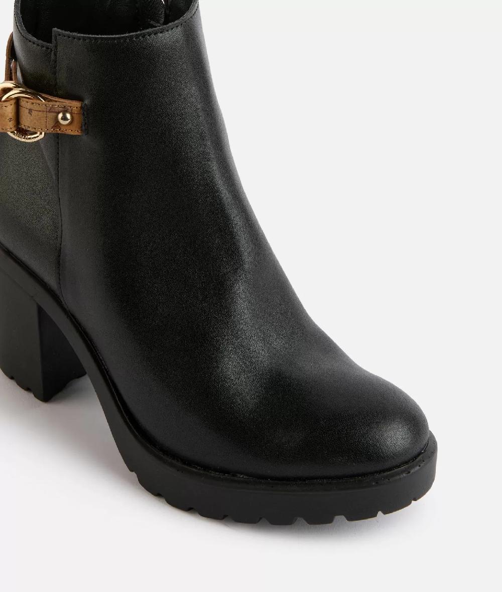 Alviero Martini 1a Classe Tronchetti In Pelle Liscia Con Cinturino Geo Classic Neri