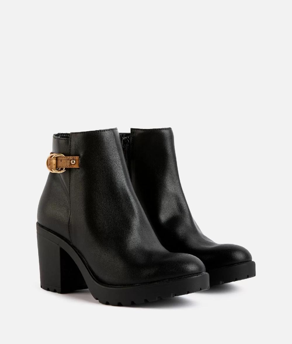 Alviero Martini 1a Classe Tronchetti In Pelle Liscia Con Cinturino Geo Classic Neri