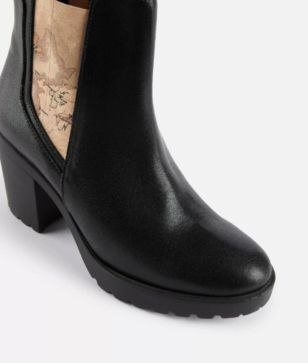 Alviero Martini 1a Classe Tronchetti In Pelle Liscia Con Elastico Geo Classic Neri