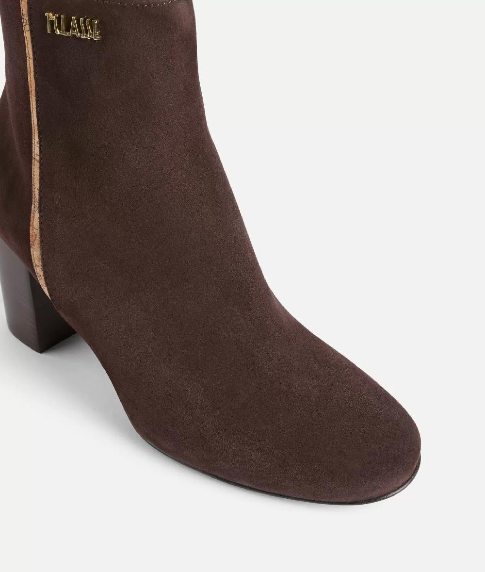 Alviero Martini 1a Classe Tronchetti In Pelle Scamosciata Con Logo 1ᴬ Classe Marroni