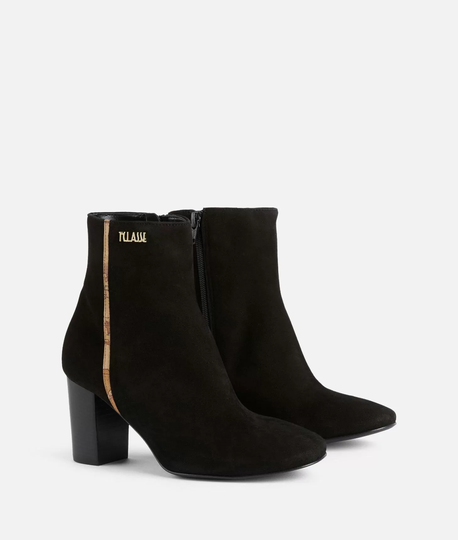 Alviero Martini 1a Classe Tronchetti In Pelle Scamosciata Con Logo 1ᴬ Classe Neri