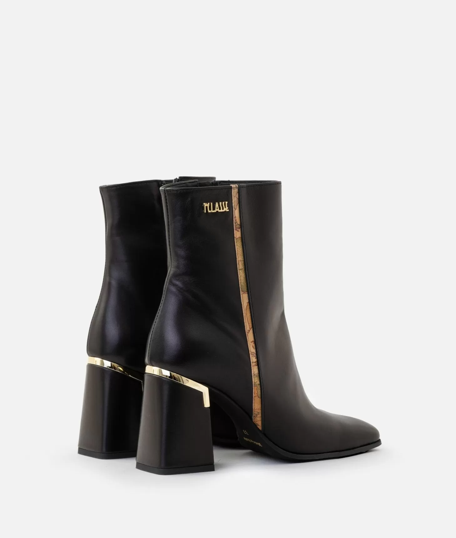 Alviero Martini 1a Classe Tronchetti Punta Quadra In Nappa Liscia Neri