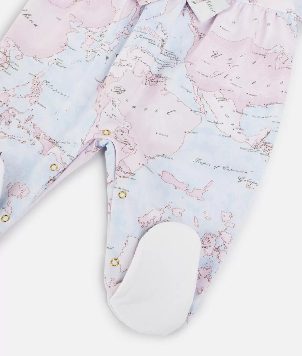 Alviero Martini 1a Classe Tutina In Cotone Con Fiocco Geo Lady Rosa