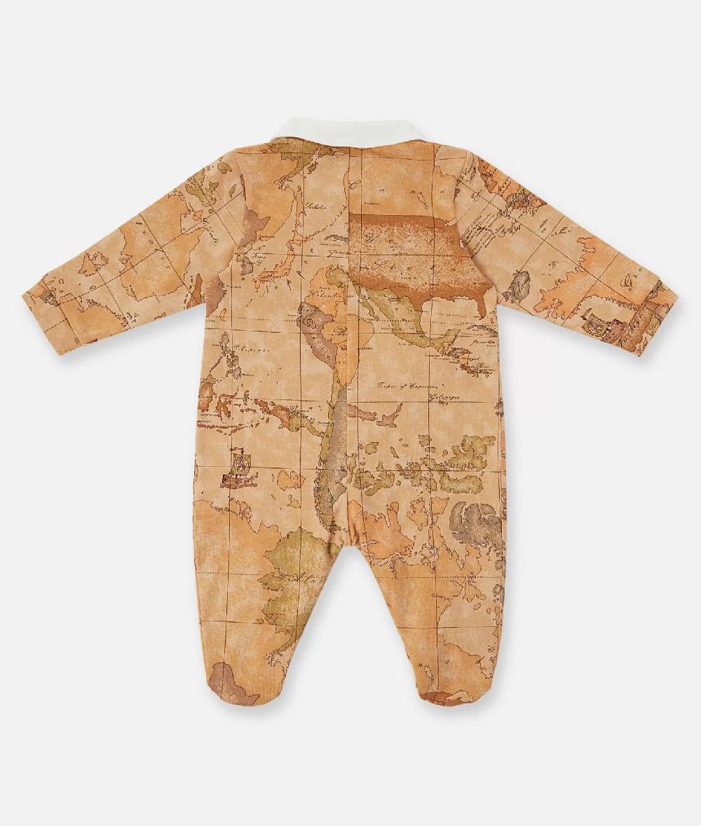 Alviero Martini 1a Classe Tutina In Cotone Coniglietto Con Tasche Geo Classic