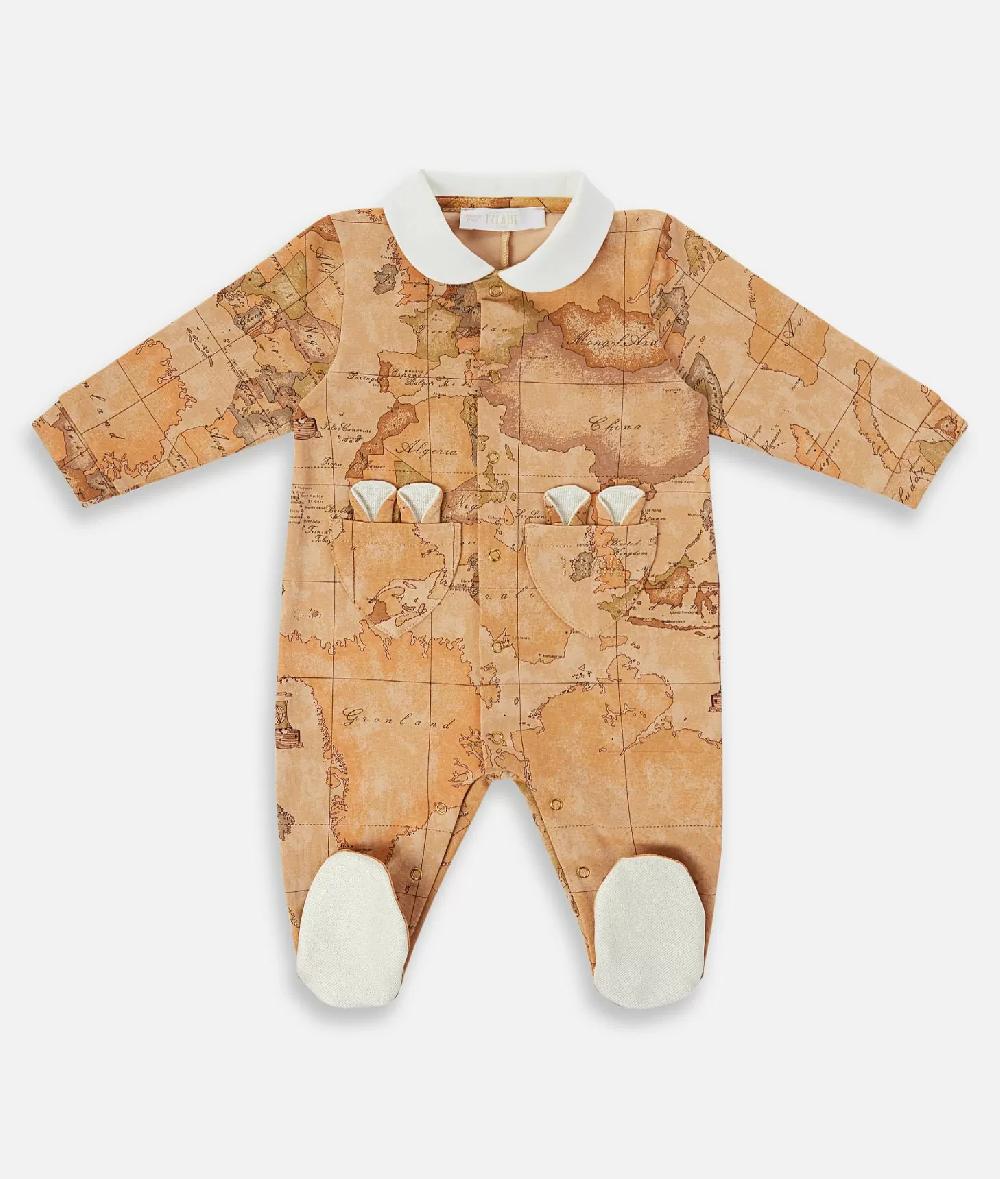 Alviero martini 1a classe Tutina in cotone coniglietto con tasche Geo Classic