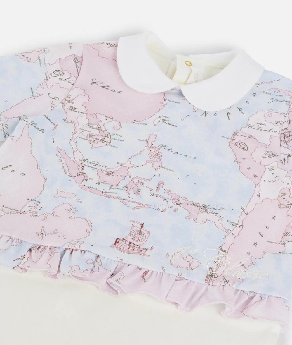 Alviero Martini 1a Classe Tutina In Cotone Geo Lady Rosa