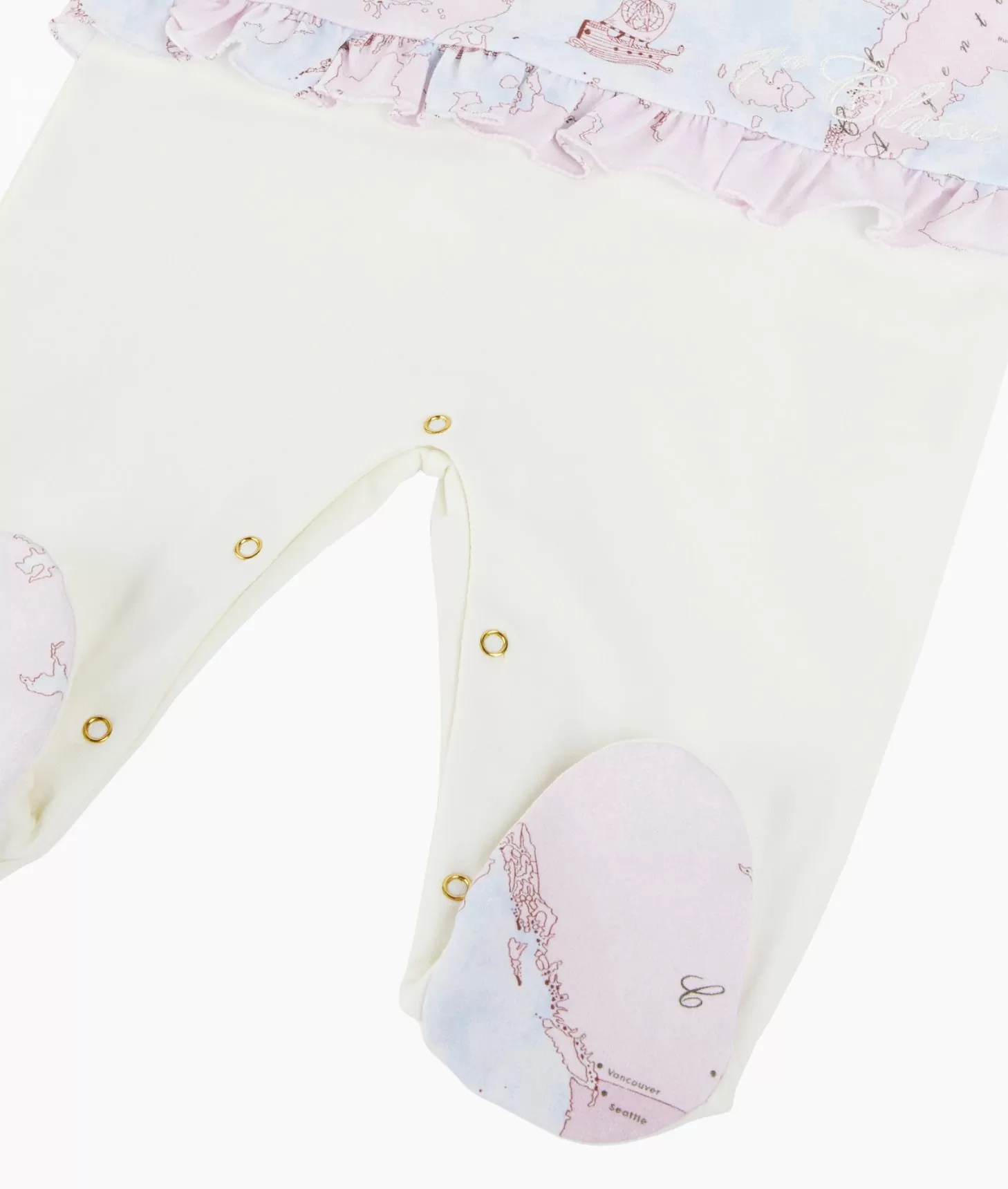 Alviero Martini 1a Classe Tutina In Cotone Geo Lady Rosa