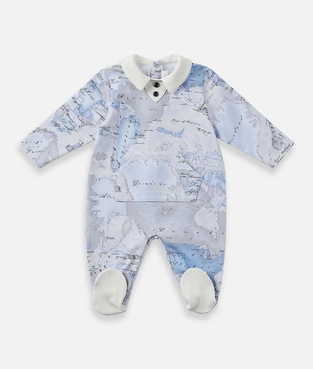 Alviero martini 1a classe Tutina in cotone Geo Lord Azzurra