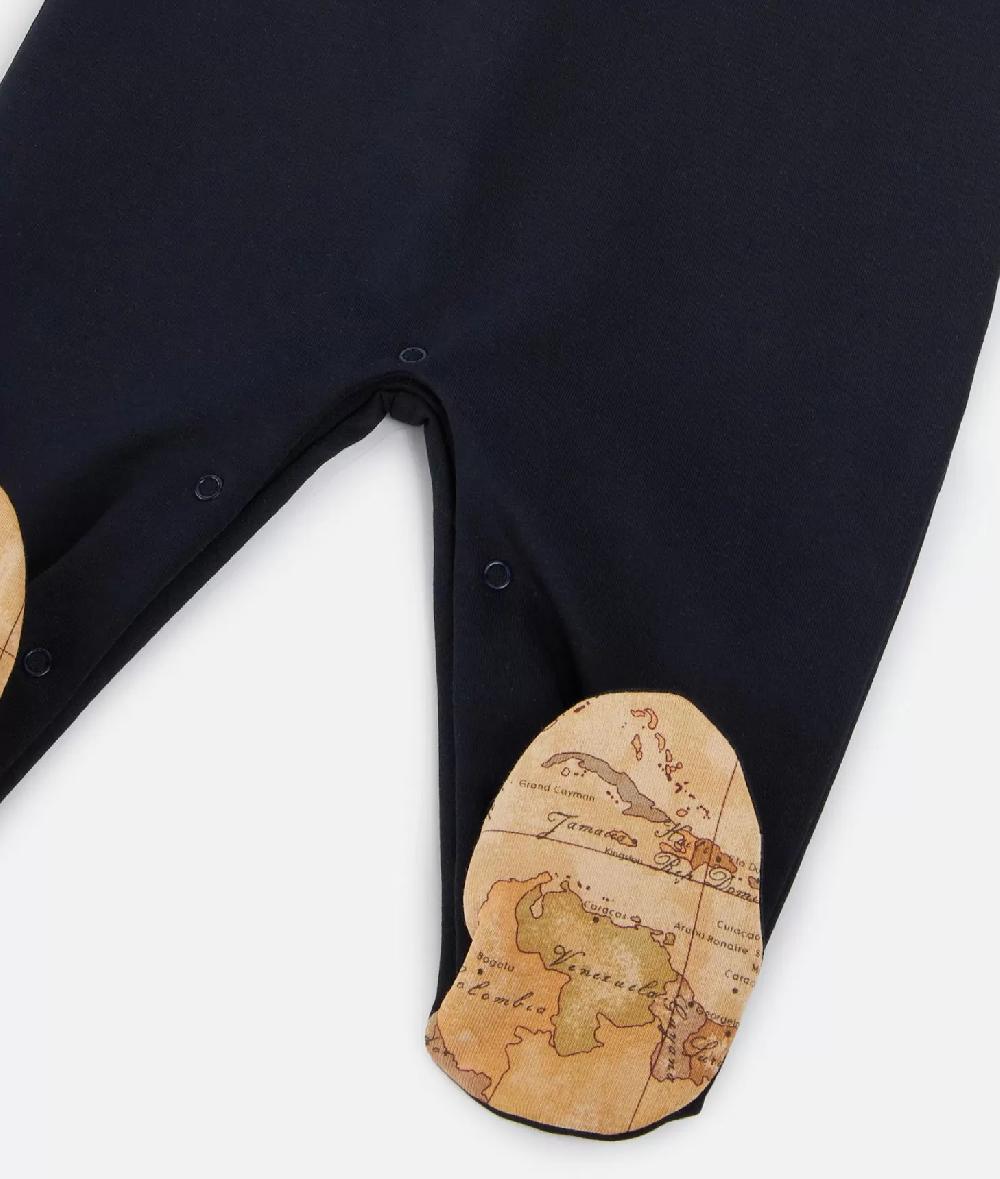 Alviero Martini 1a Classe Tutina In Cotone Geo Puzzle Blu