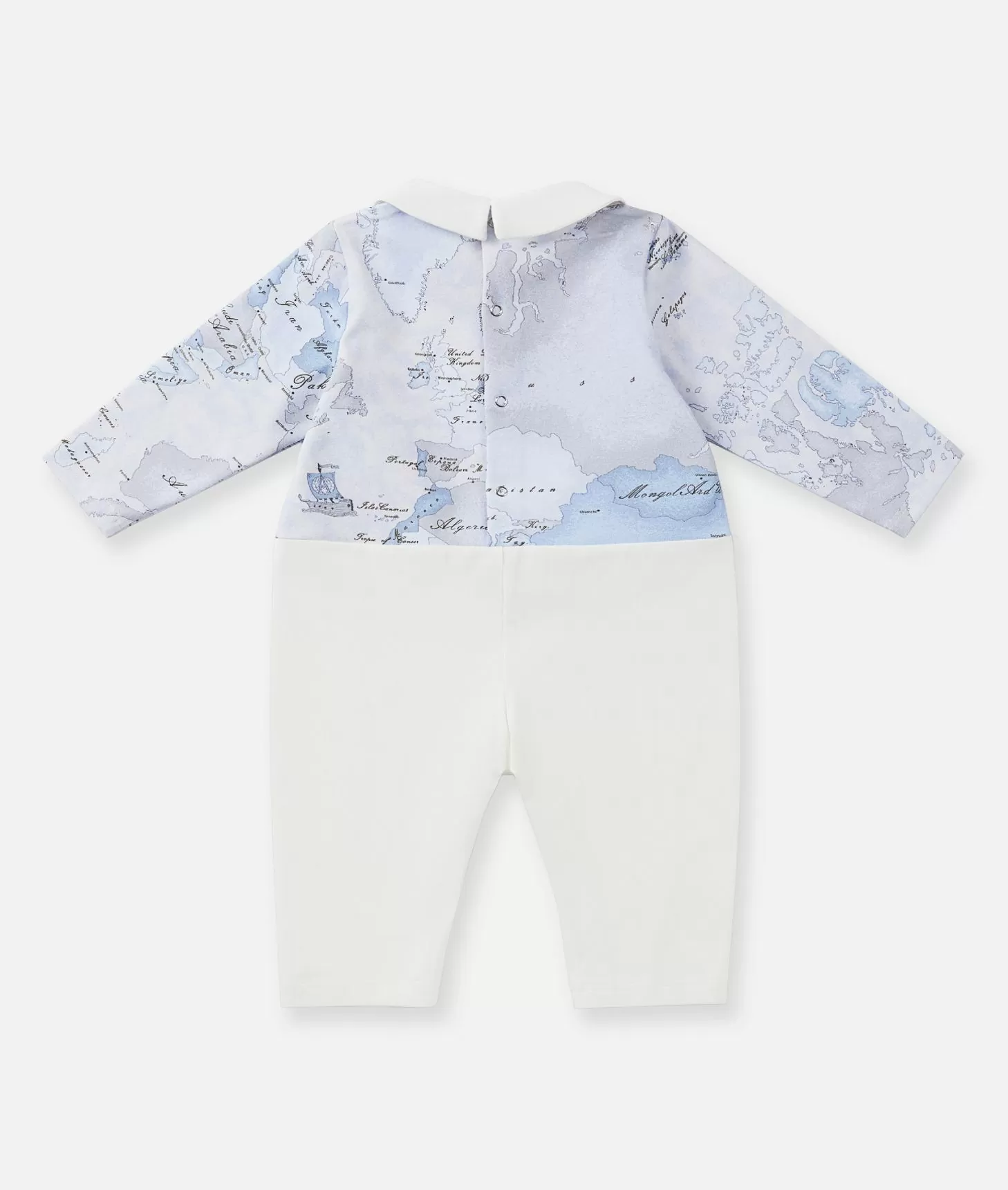 Alviero Martini 1a Classe Tutina In Cotone Senza Piedini Geo Lord Azzurra