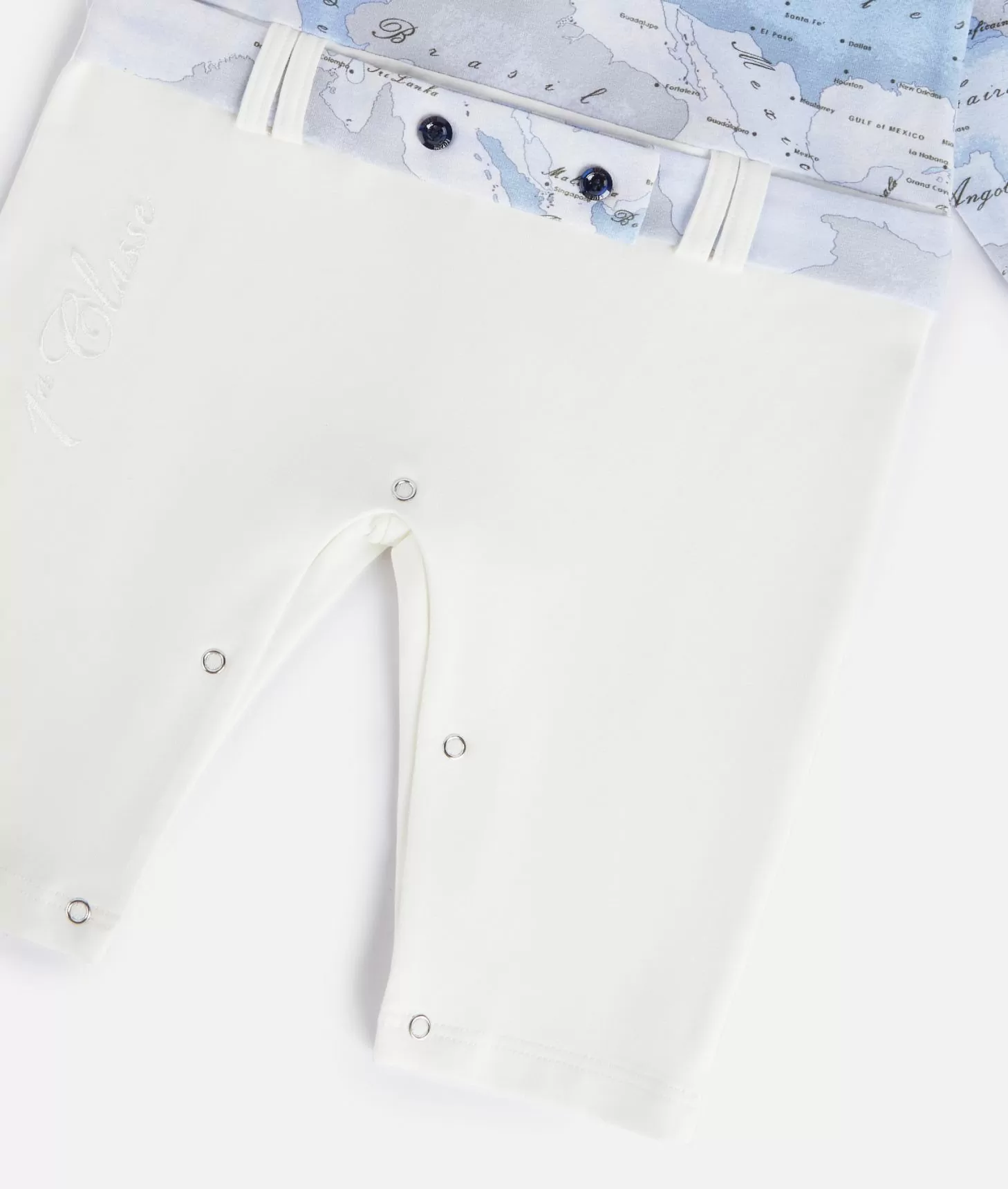 Alviero Martini 1a Classe Tutina In Cotone Senza Piedini Geo Lord Azzurra