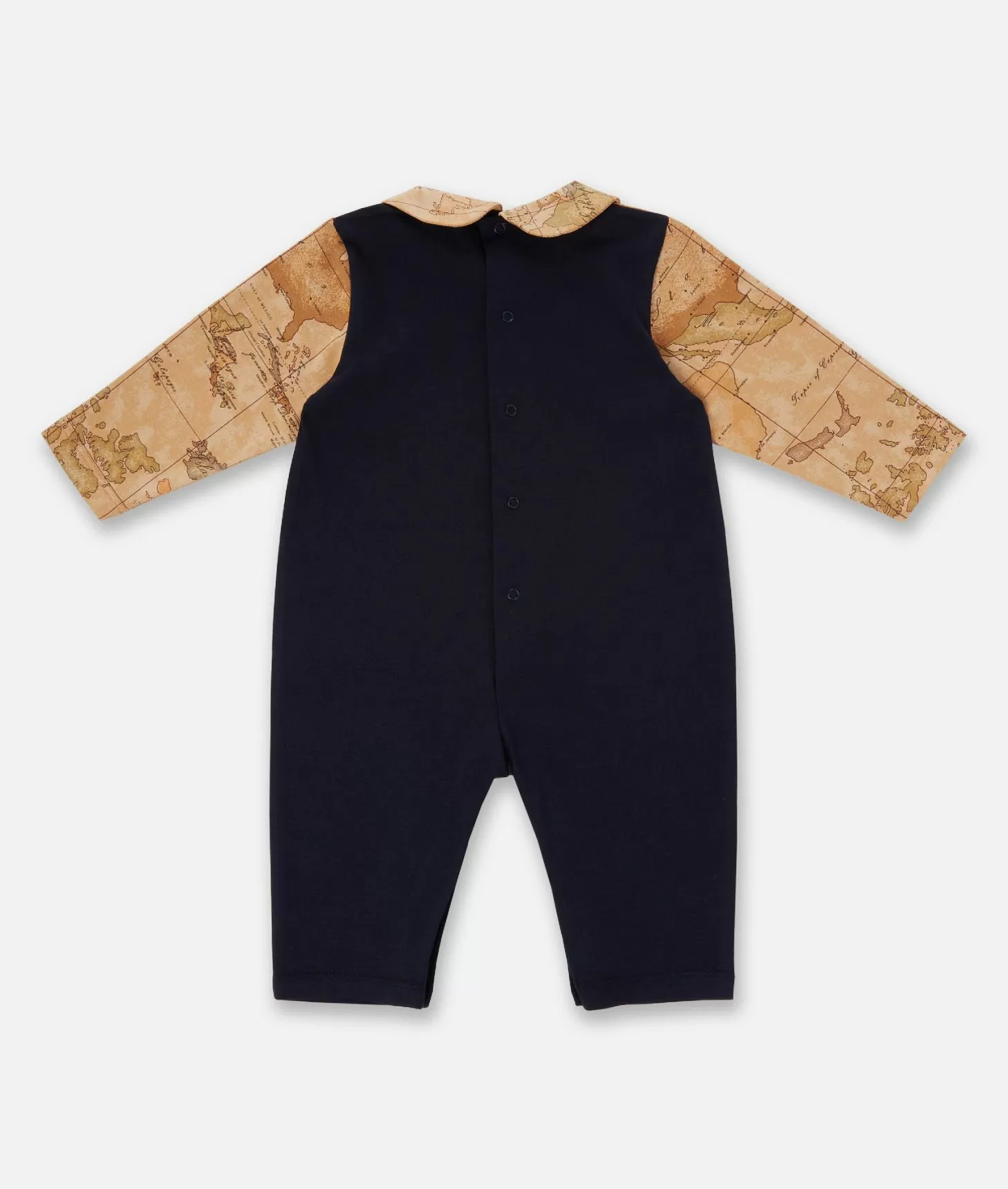 Alviero Martini 1a Classe Tutina In Cotone Senza Piedini Geo Puzzle Blu