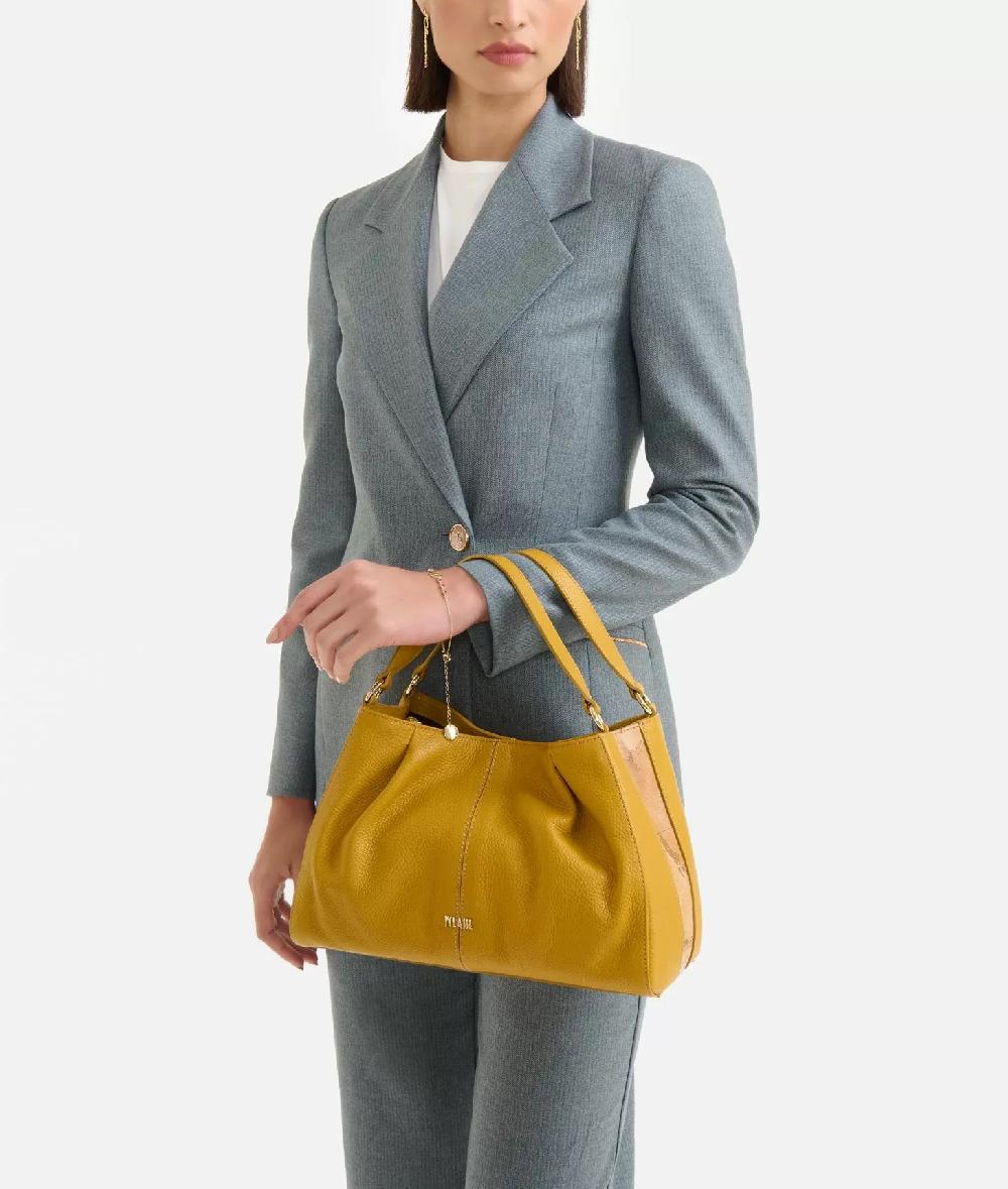 Alviero Martini 1a Classe Universe Leather Borsa A Mano Con Tracolla Olio